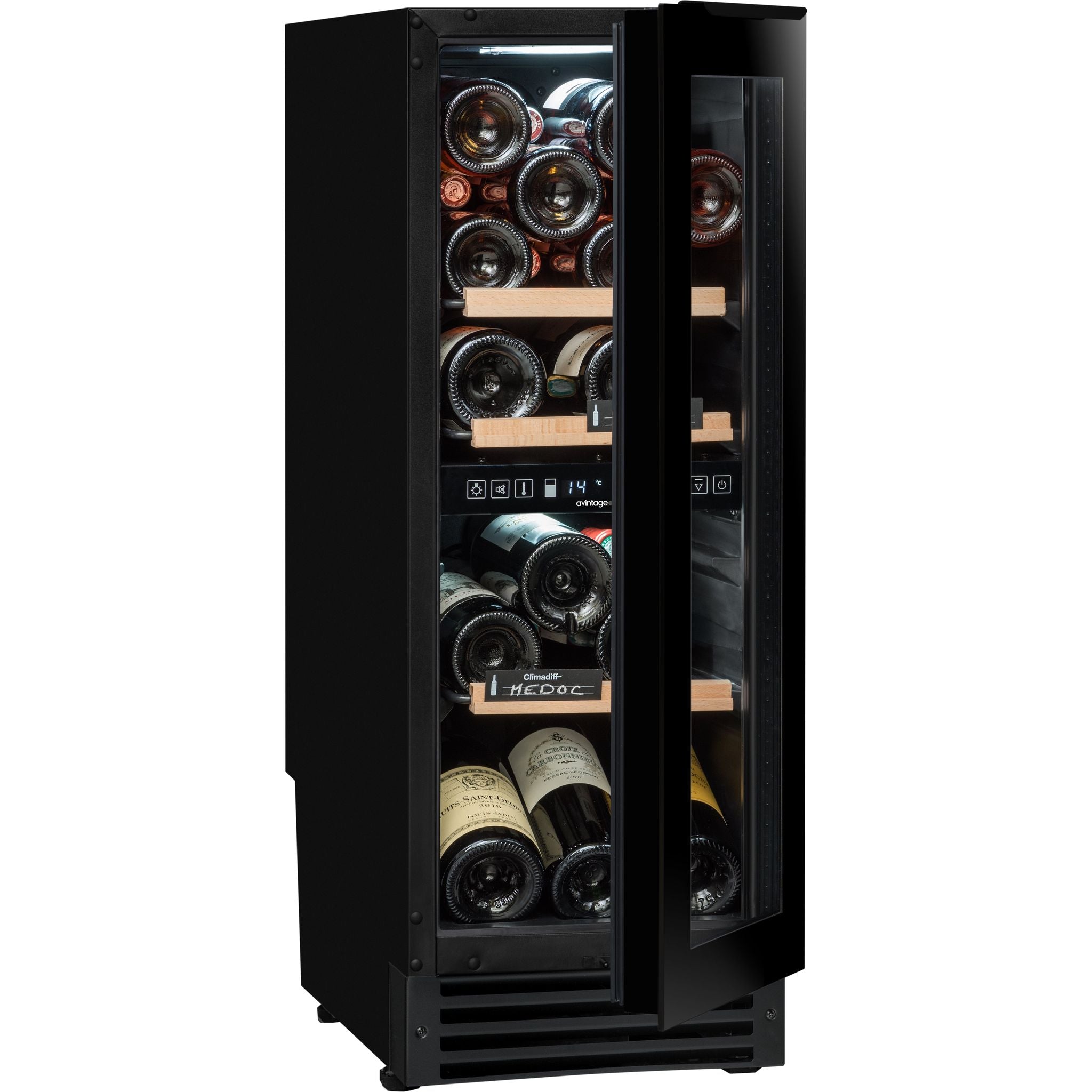 Avintage - 300mm Dual Zone - 25 bottle - Undercounter Wine Cooler - AVU27D82 - WAREHOUSE CLEARANCE