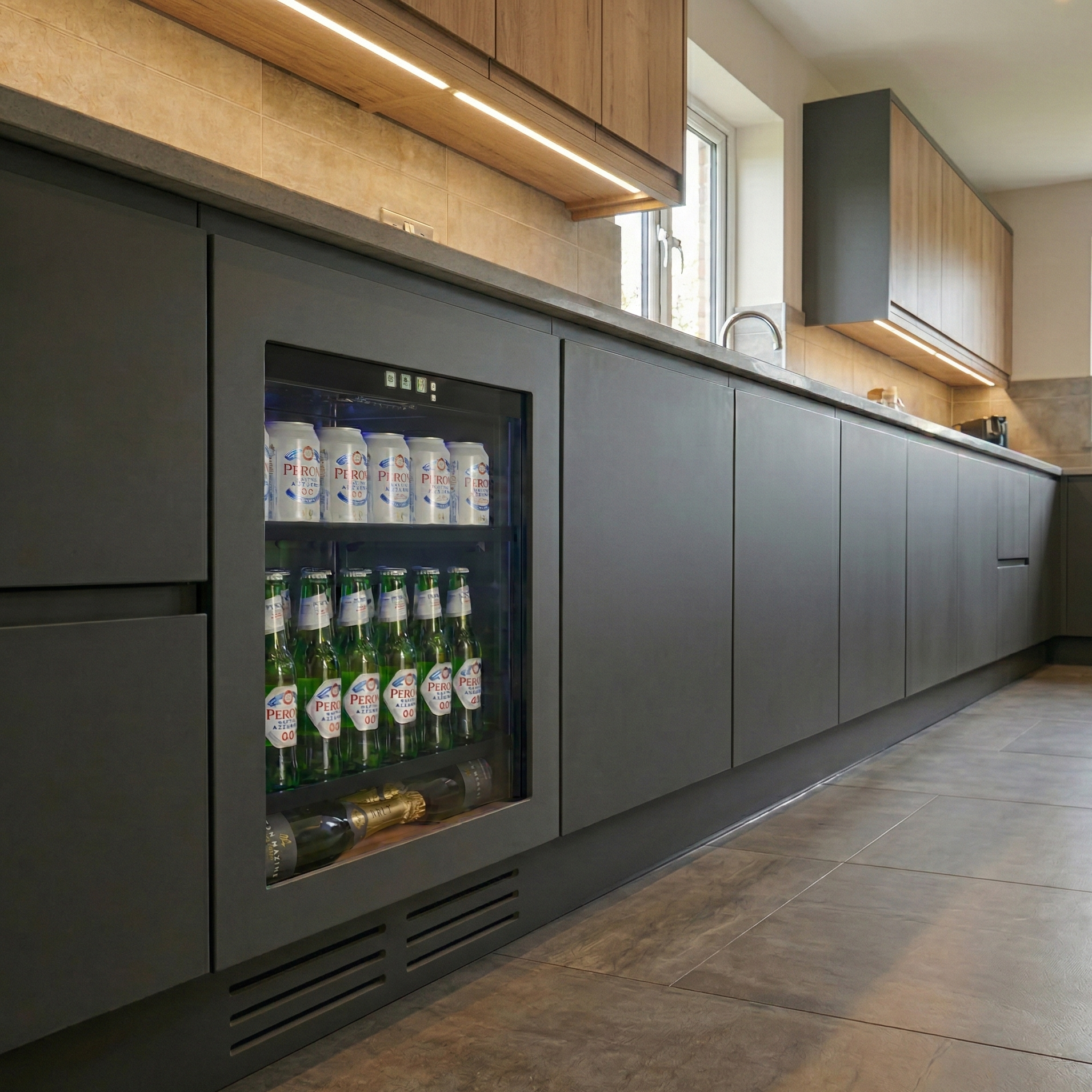 CELLA - Fully Integrated Drinks Fridge - Panel Ready / 129 Cans - BV34PANEL-TO