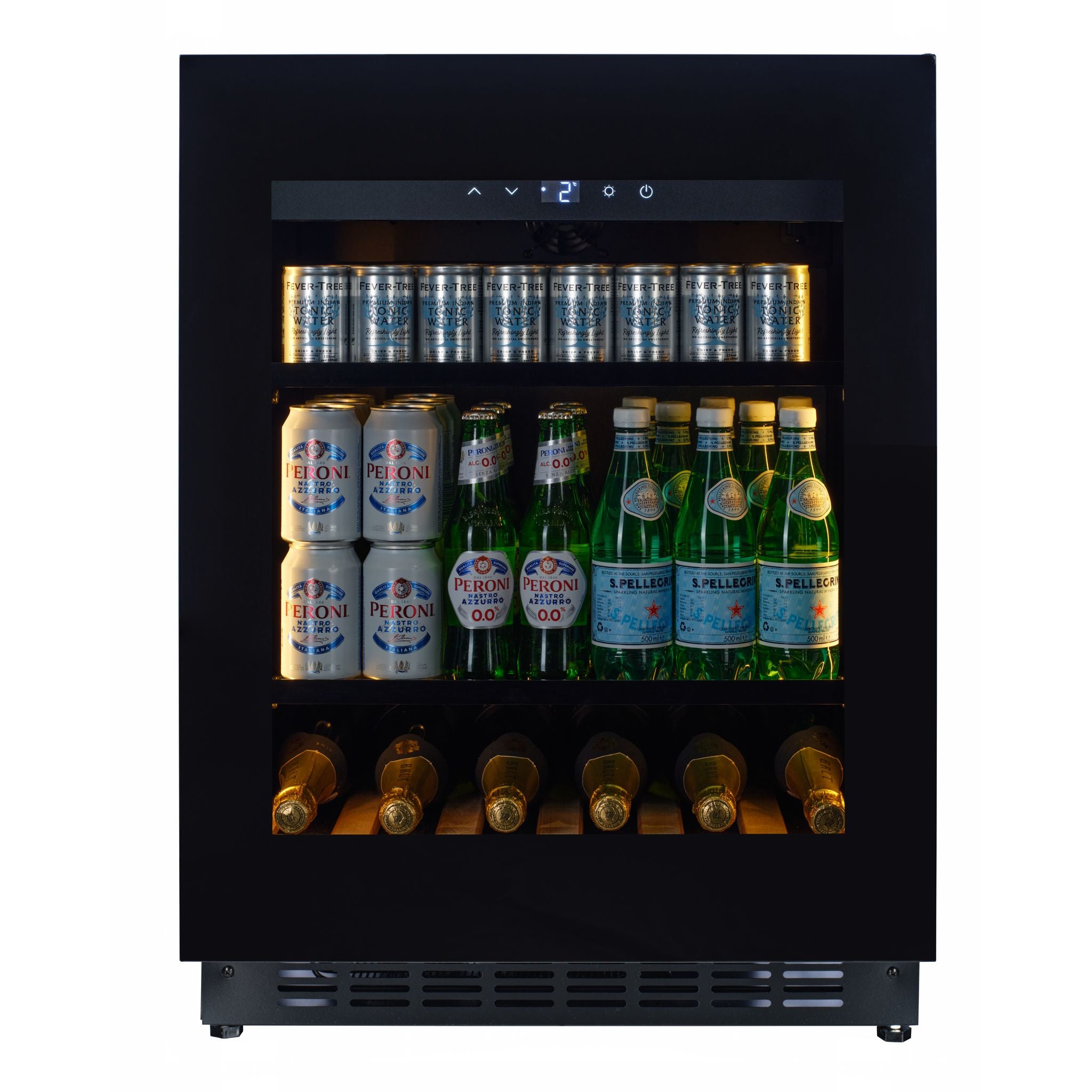 CELLA - Undercounter Drinks Fridge - Handleless / Push To Open - BV34B-TO