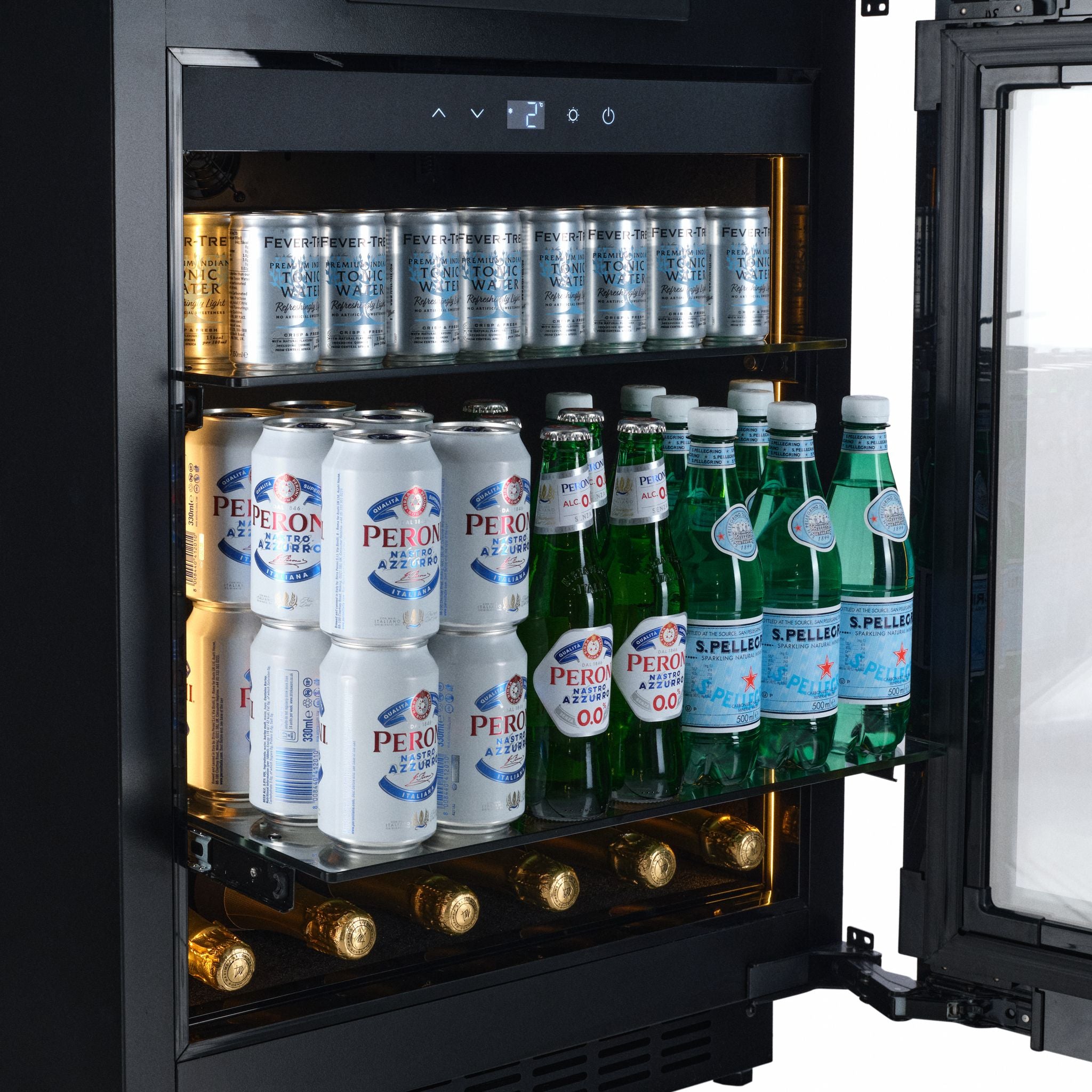 CELLA - 600mm - Undercounter Drinks Fridge - Black - BV34-BH