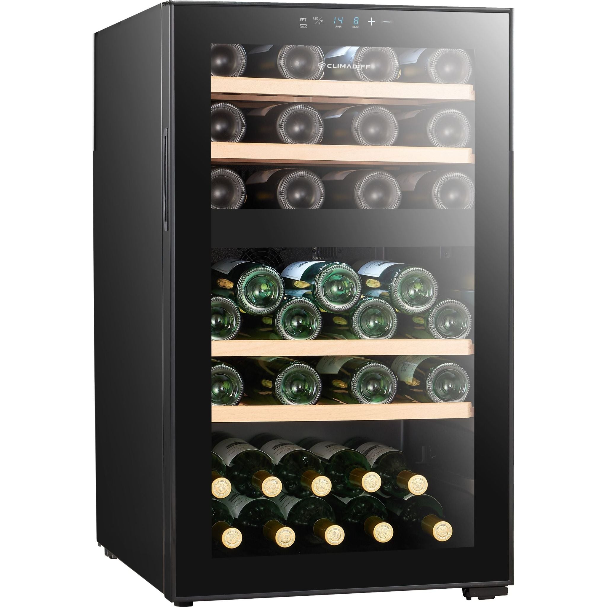 Climadiff - Dual Zone - 52 Bottle - Freestanding Wine Cooler - CEPAGE52DZF