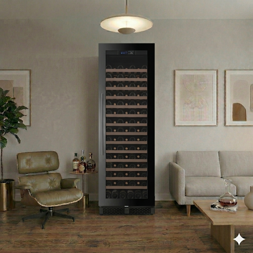 ClimaVin -  Noir166 - 110 Bottle - Single Zone Wine Fridge - Built in or Freestanding