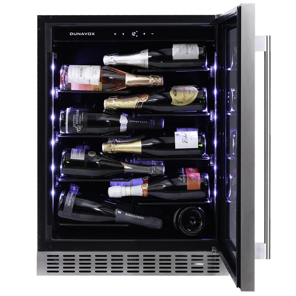 Dunavox SERA-40 - 600mm - 40 Bottle - Built In Wine Fridge - DAUF-40.138B