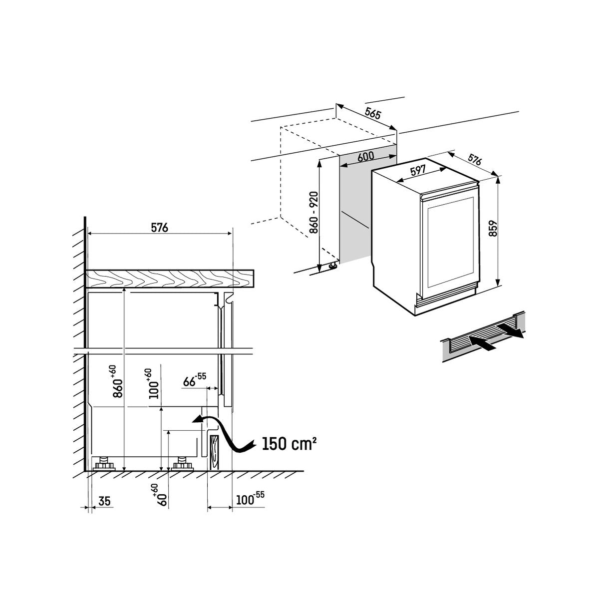 Liebherr - 136ltr Undercounter Drinks Fridge - UBCgb3731