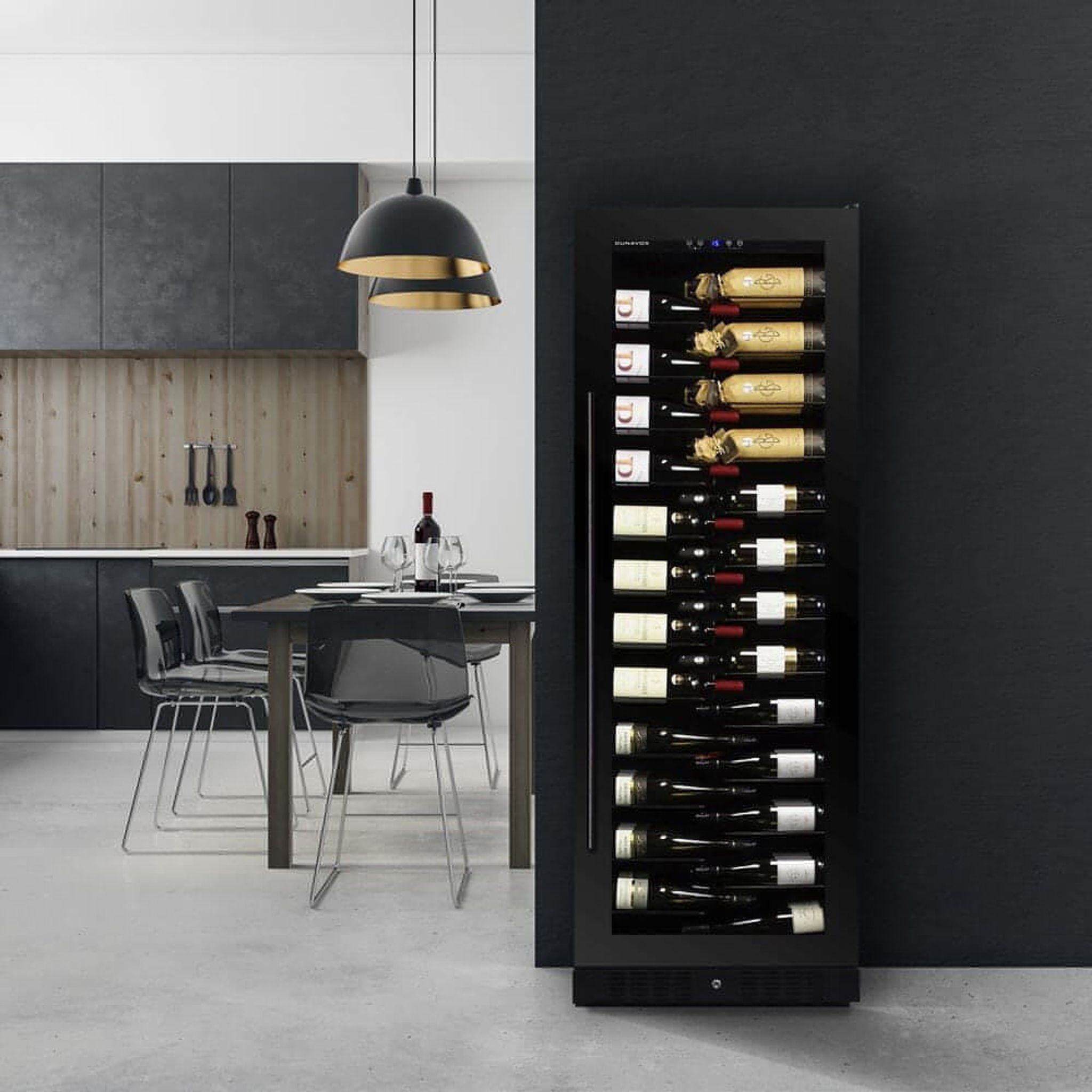 Dunavox GRANDE-143 - 655mm Width - 143 Bottles - Freestanding / Built in Tall Wine Fridge- DX-143.468SS