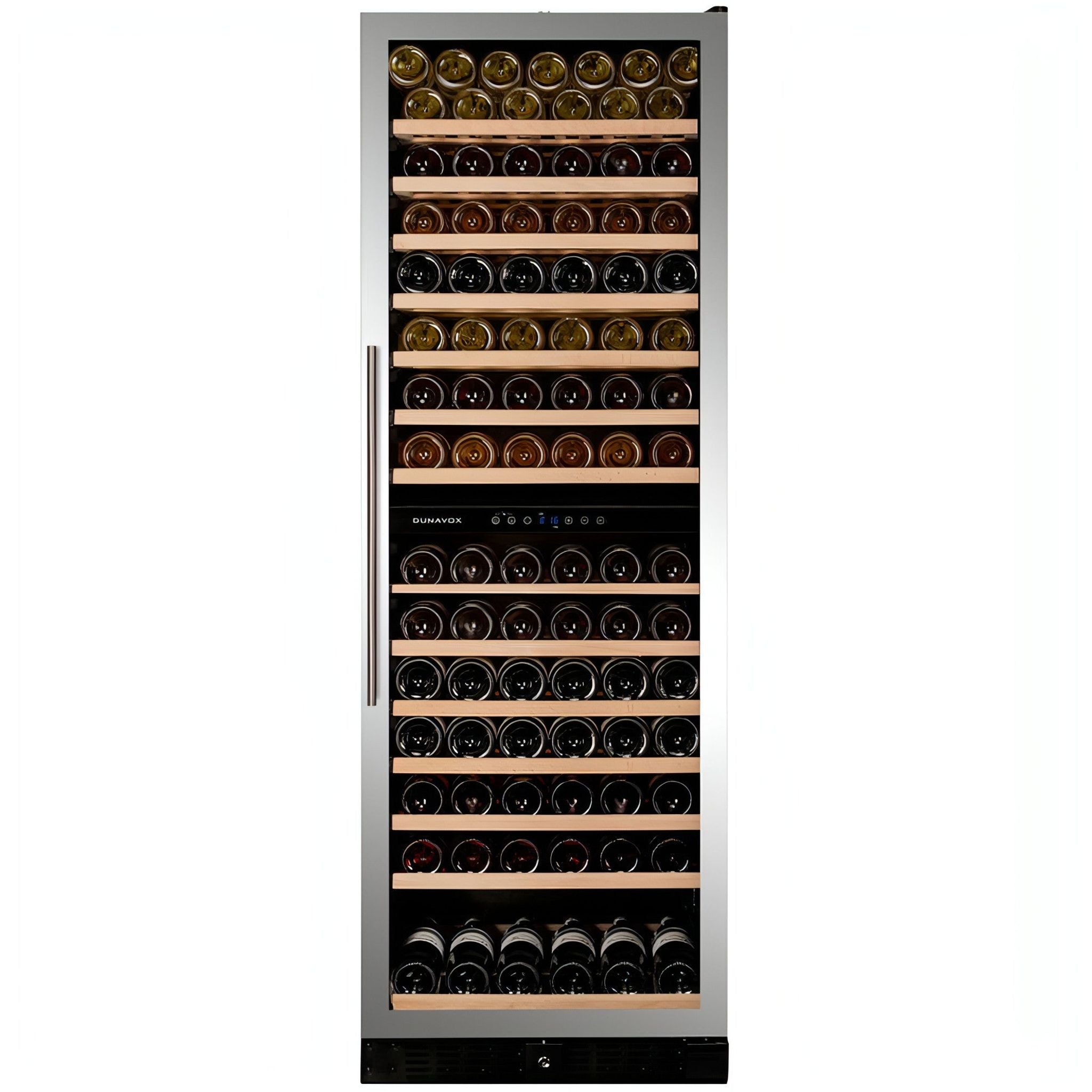 Dunavox GRANDE-166 - 600mm Dual Zone - 166 Bottle - Built In / Freestanding Tall Wine Cooler - DX-166.428SDSK