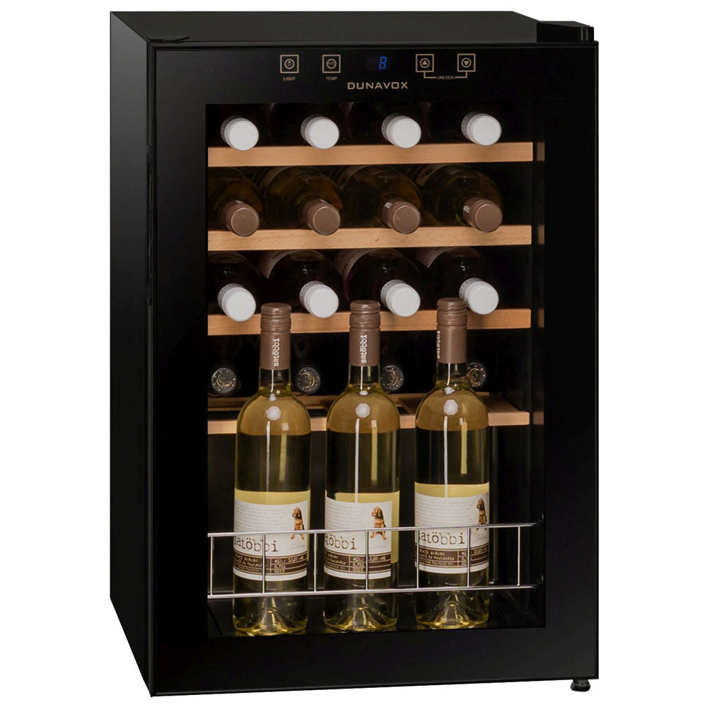 Dunavox HOME-20 - Single Zone 20 Bottle - Freestanding Wine Cooler - DXFH-20.62