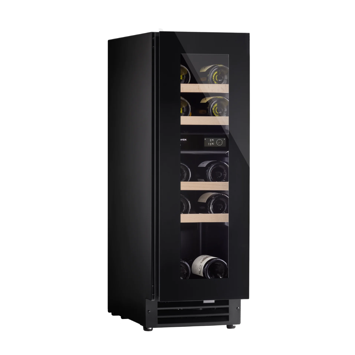 Dunavox FLOW-16 - 300mm Dual Zone - 17 Bottle - Built In / Freestanding Wine Cooler - DAUF-16.64DBH