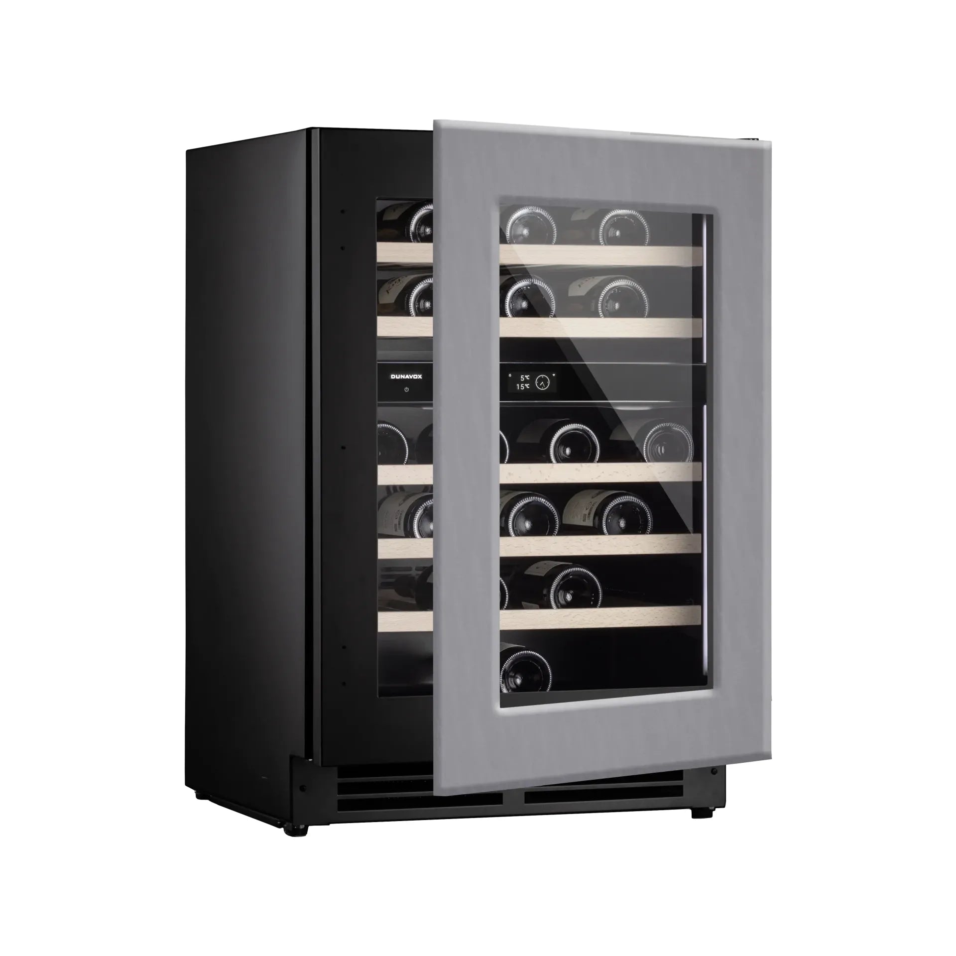 Dunavox FLOW-41 - 600mm Dual Zone - 41 Bottle - Panel Ready - Built In Wine Cooler - DAUF-41.146DOP.TO 88cm height