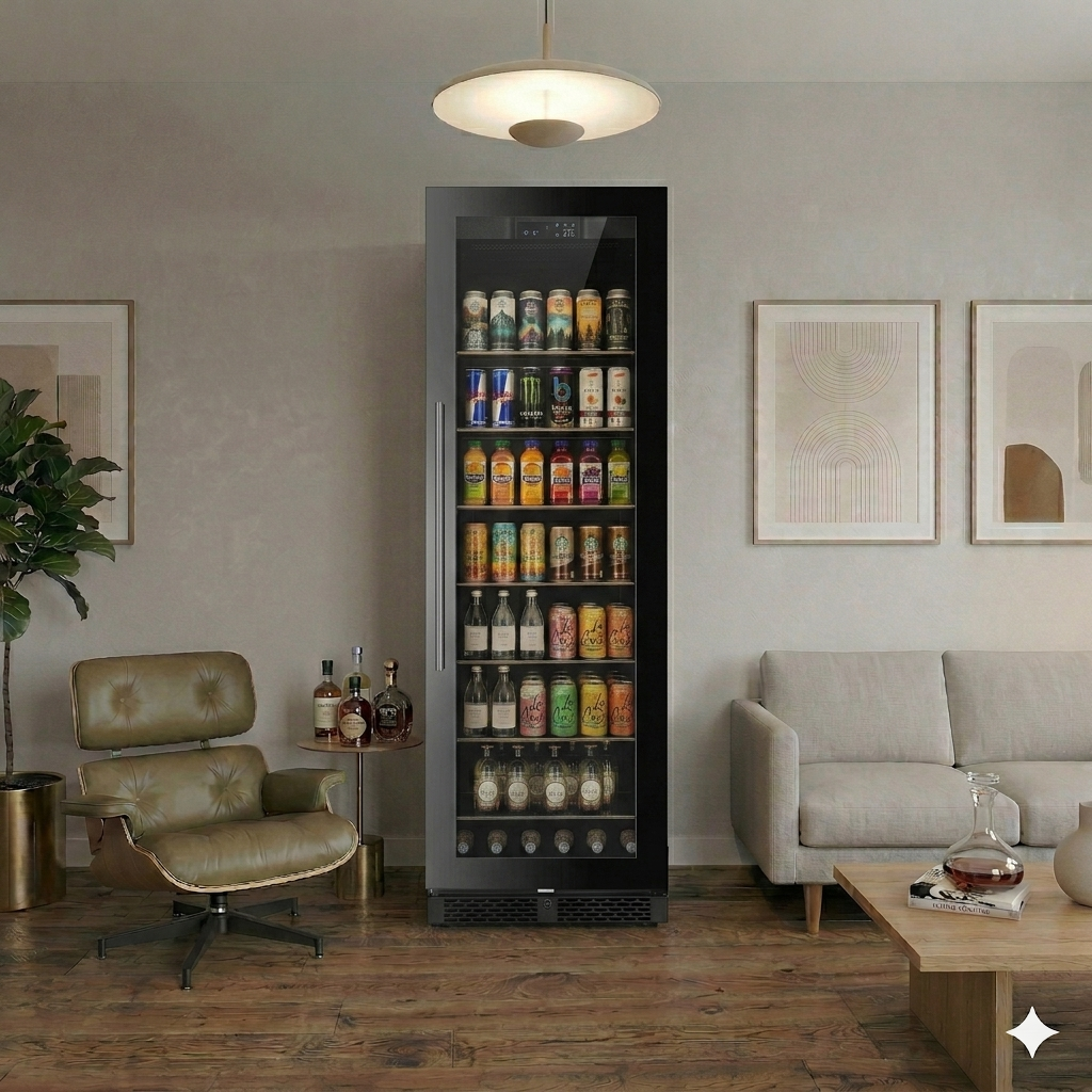 ClimaVin -  Noir160 - Single Zone Beverage Fridge - Built in or Freestanding