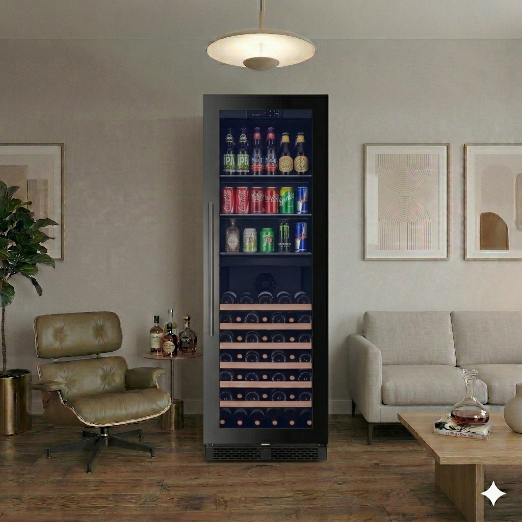 ClimaVin -  Noir157 - 53 Bottle / 126 Can - Dual Zone Beverage Centre - Built in or Freestanding