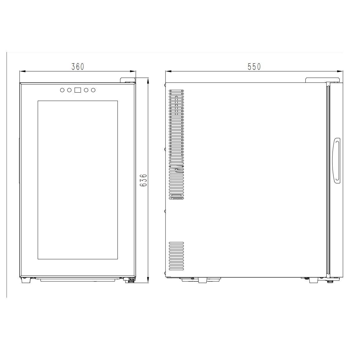 Cavin - Freestanding Wine Cooler - Northern Collection 15