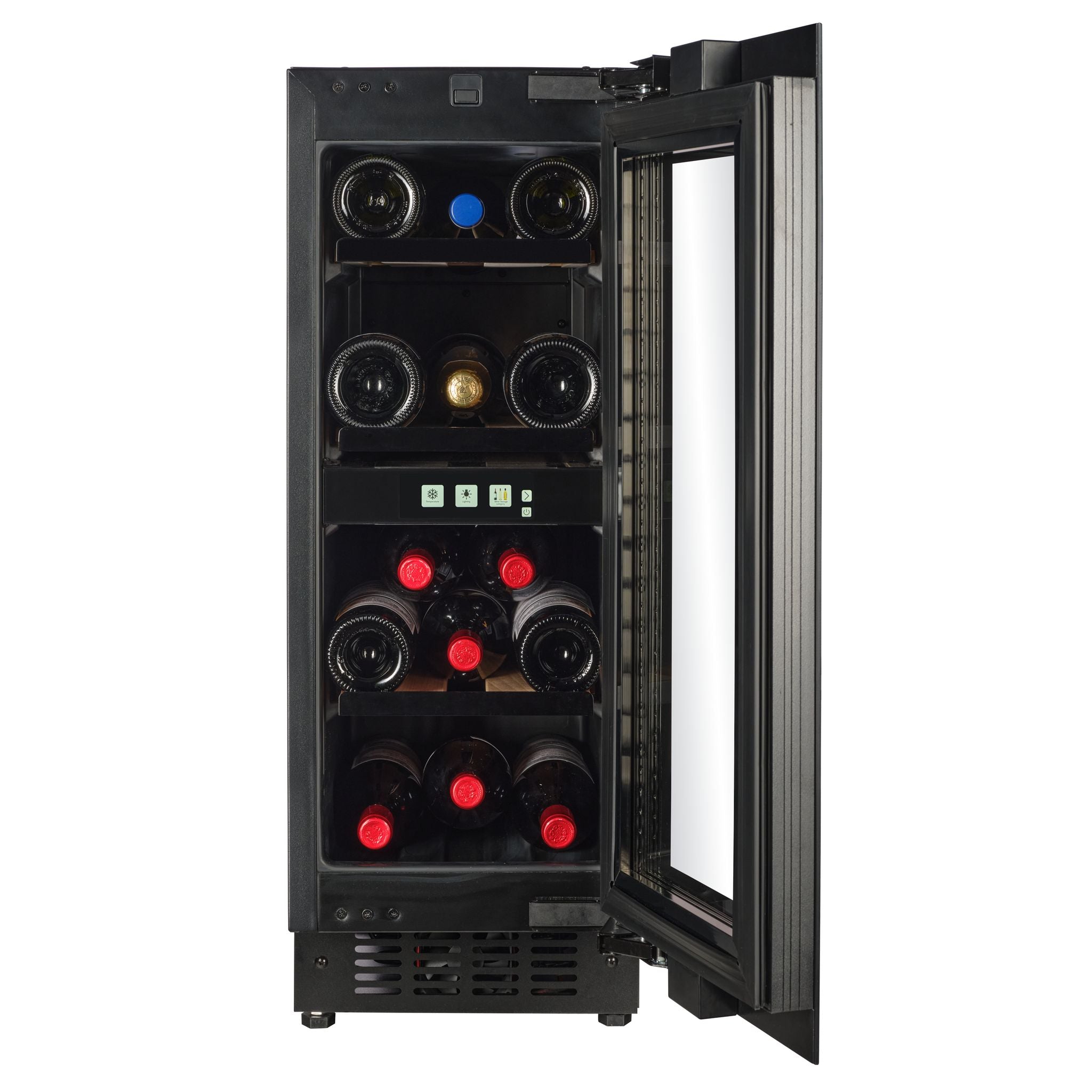 CELLA - 30cm - Handleless Undercounter Wine Cooler - Dual zone - TFT-W18B-TO