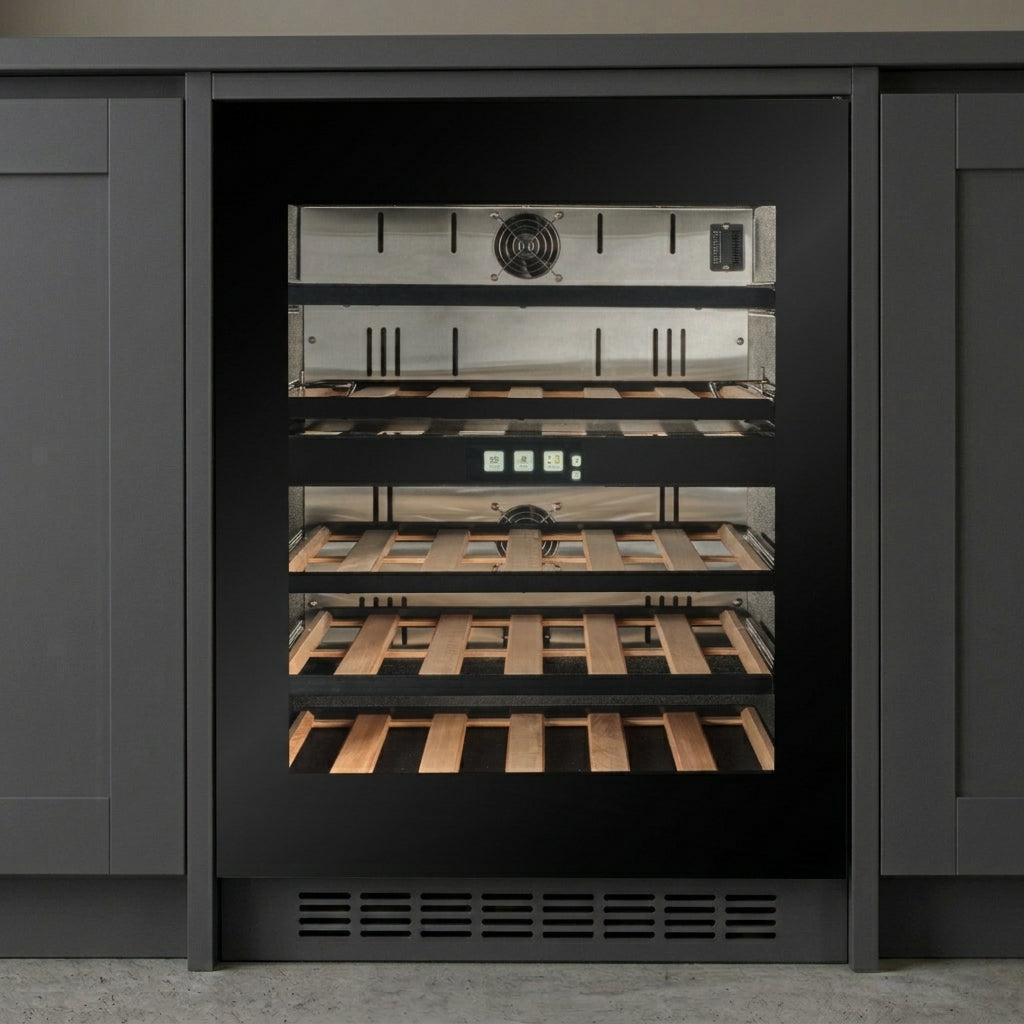 CELLA - 600mm Handleless - Undercounter Wine Cooler - Dual Zone - TFT-W34B-TO