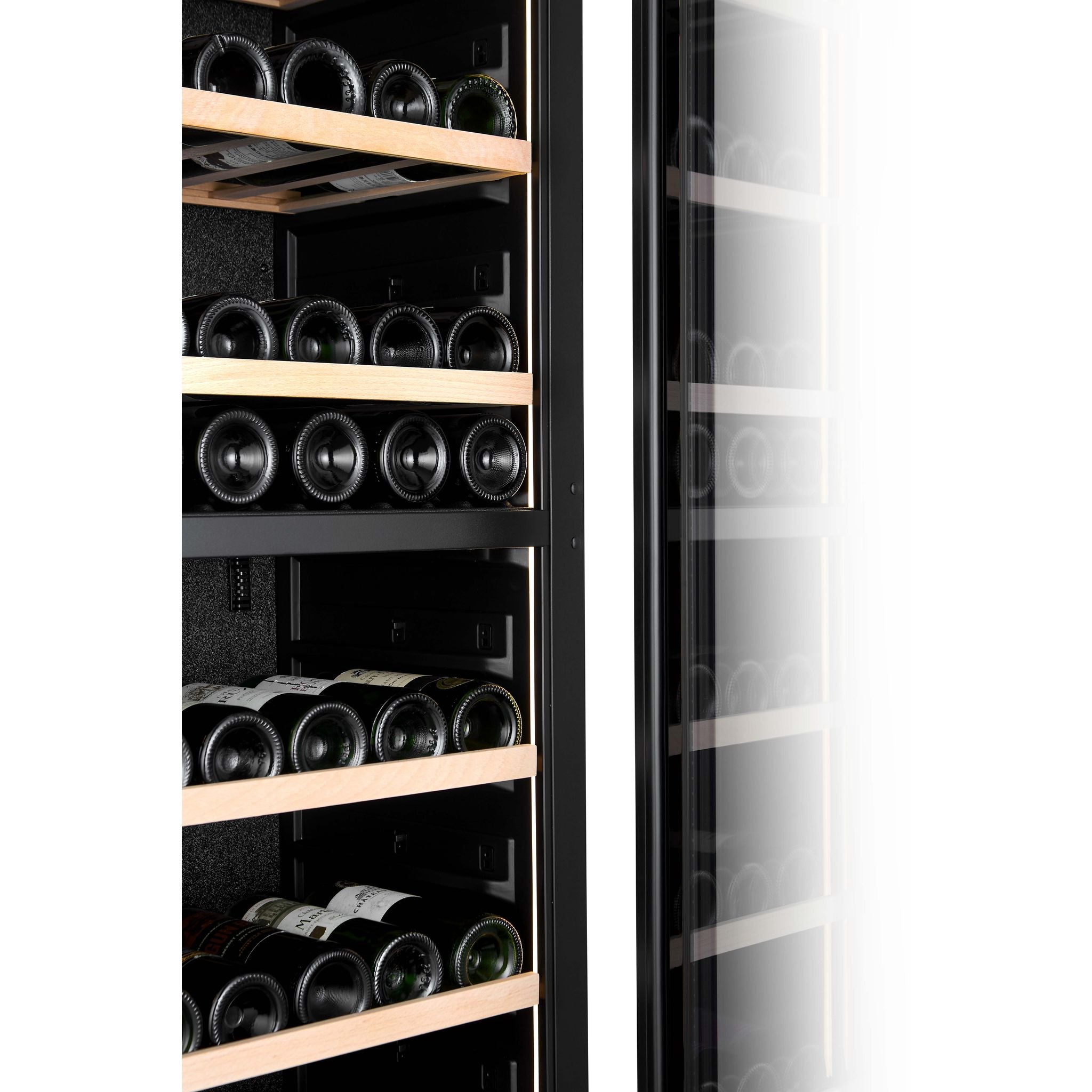 CELLA - Tall Wine Fridge - 71 bottle Shallow Depth 48cm - W75D-BLACK