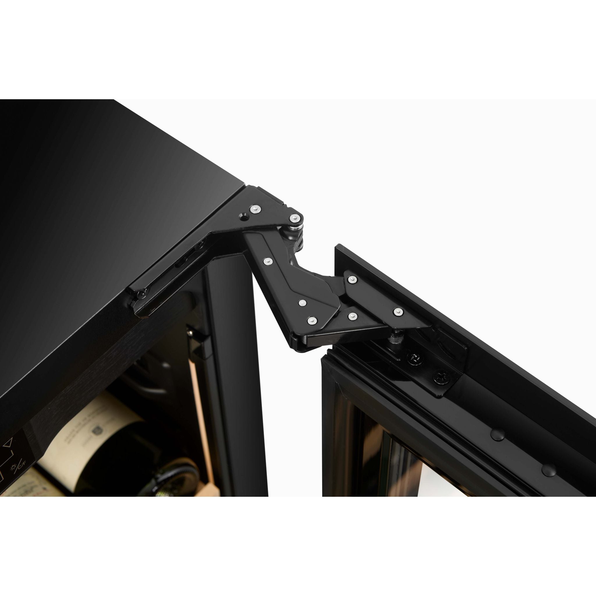 CELLA - 74 bottle Single Zone Wine Cooler - Shallow Depth - W82S-BLACK