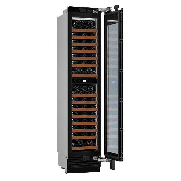 mQuvée Edge 45D Anthracite Black - 87 Bottles - Tall Wine Fridge - Push-Pull