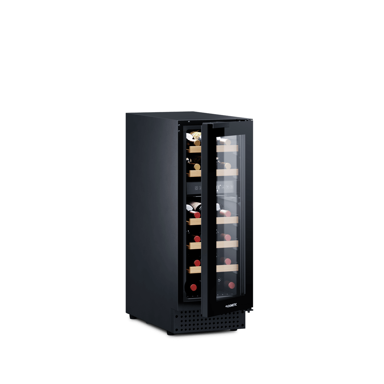 Dometic - 300mm Dual Zone - 18 Bottle - Built In Undercounter Wine Fridge - D18B