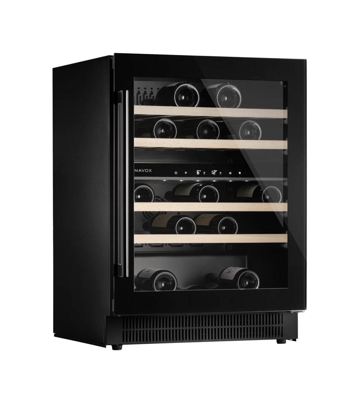Dunavox FLOW-39 - 600mm Dual Zone - 39 Bottle - Built In Undercounter Wine Fridge - DAUF-39.121DB