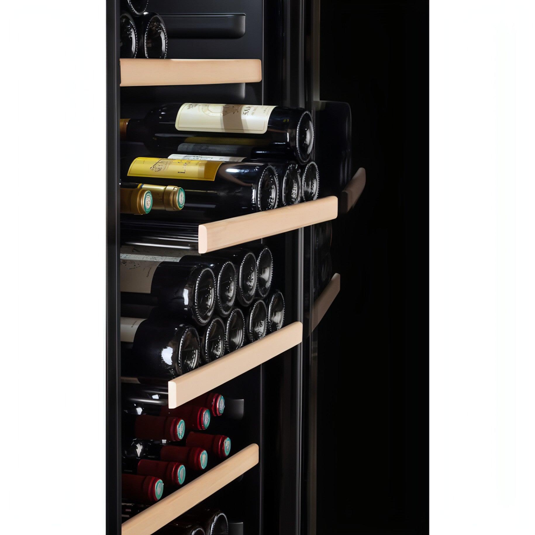La Sommeliere - 121 Bottle - Freestanding Single Zone Wine Cabinet - LS117BLACK