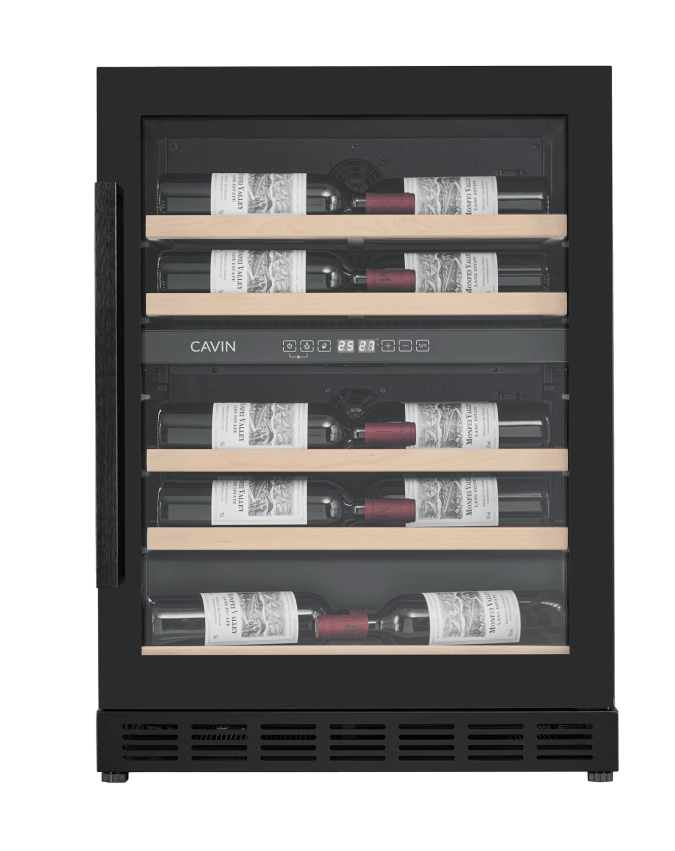 Cavin - 600mm - Undercounter Wine Fridge - Arctic Collection 60D Shallow Fullglass Black