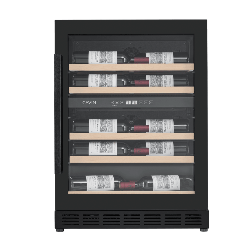 Cavin - 600mm - Undercounter Wine Fridge - Arctic Collection 60D Shallow Fullglass Black