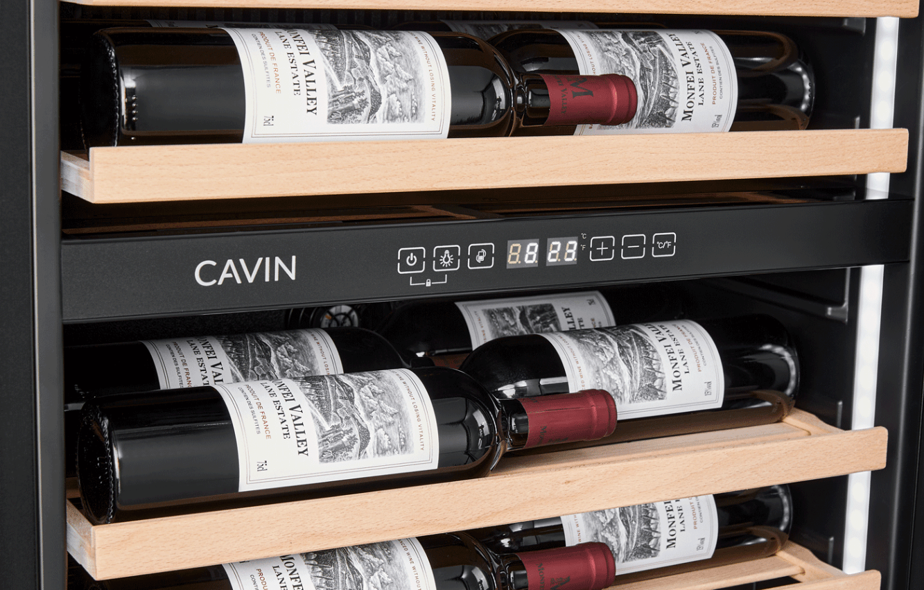 Cavin - 600mm - Undercounter Wine Fridge - Arctic Collection 60D Shallow Fullglass Black