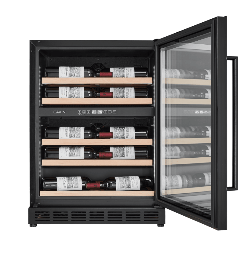 Cavin - 600mm - Undercounter Wine Fridge - Arctic Collection 60D Shallow Fullglass Black