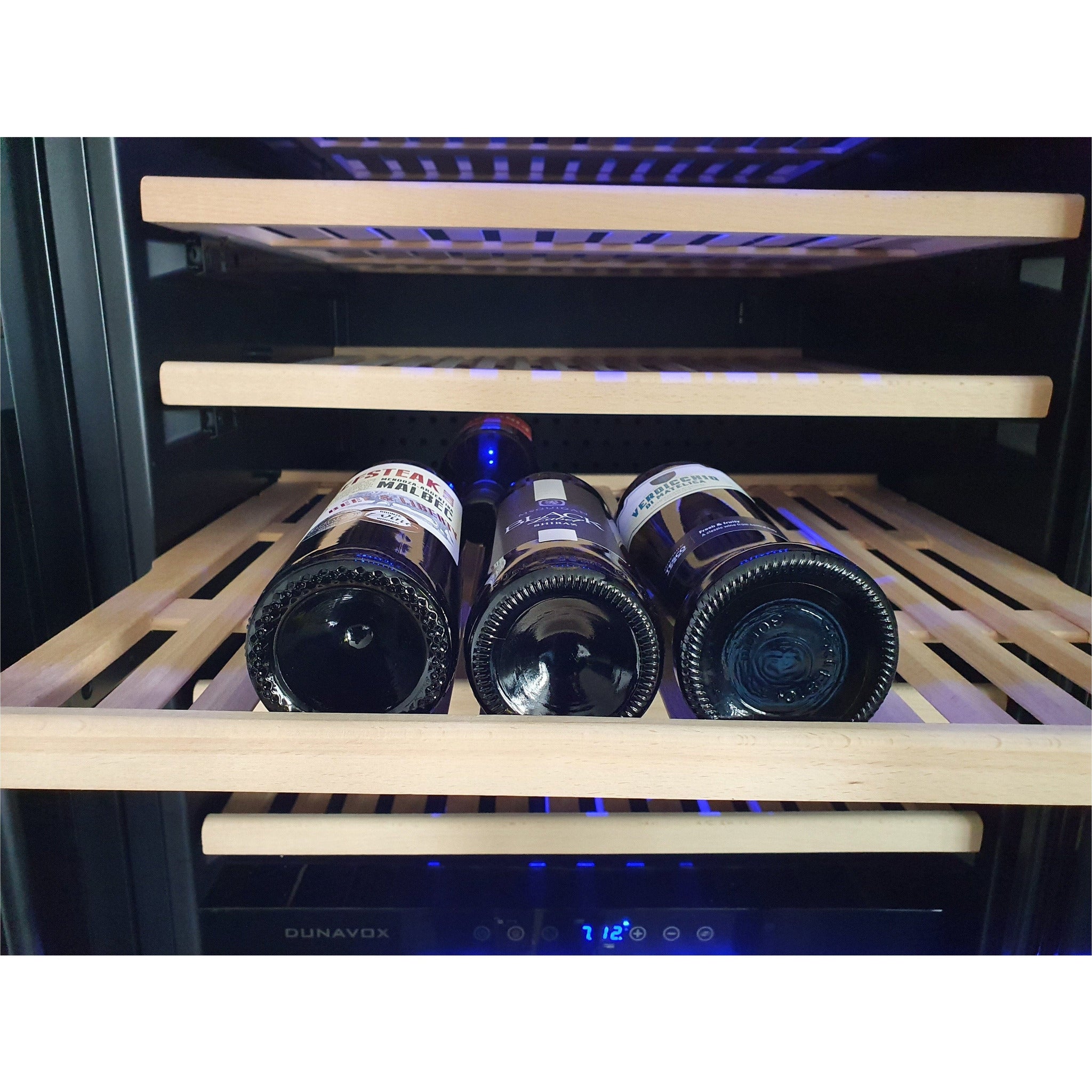 Dunavox GRANDE-181 - 655mm Width - Dual Zone - 181 Bottle - Built In / Freestanding Tall Wine Cooler - DX-181.490DBK