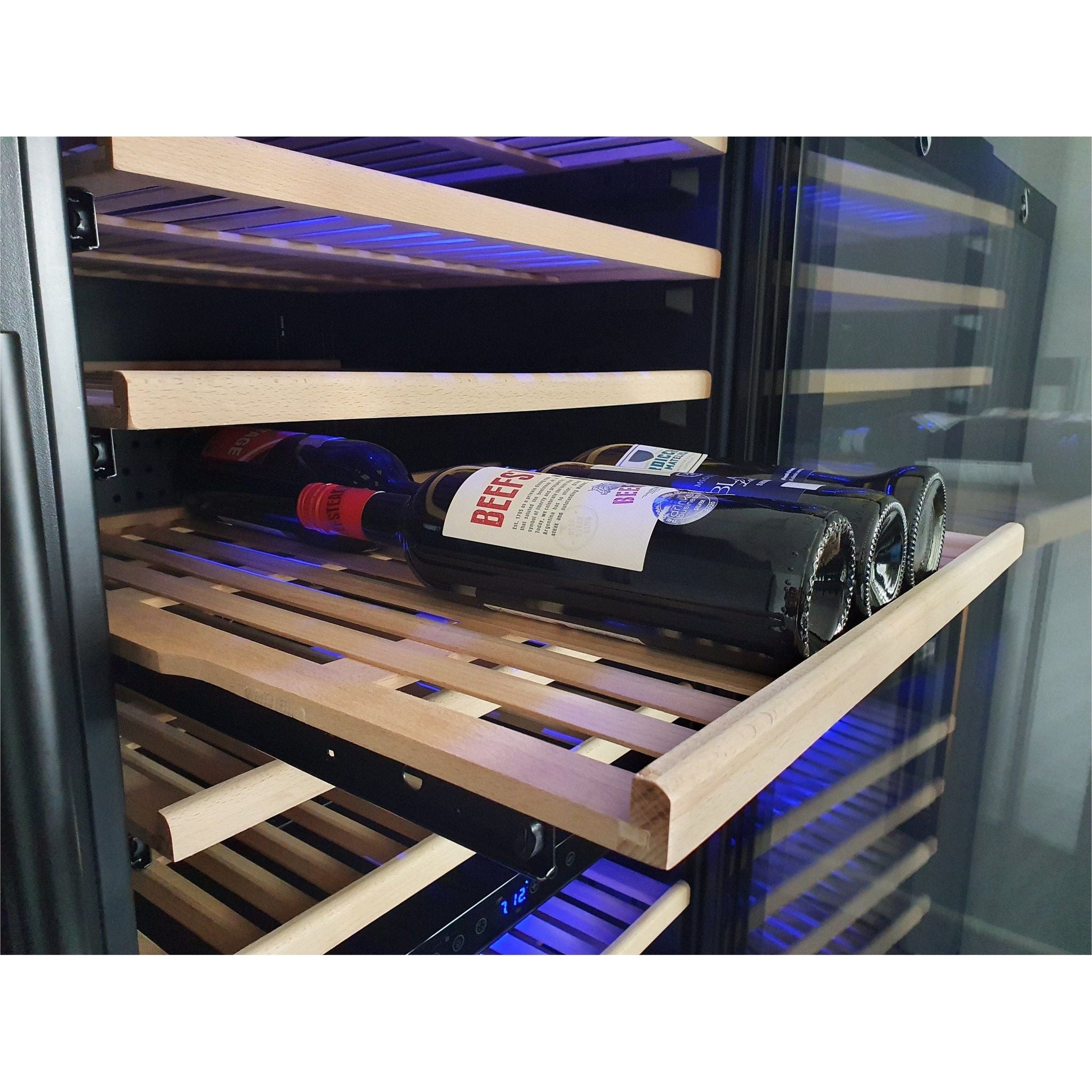 Dunavox GRANDE-194 - 655mm Width - Single Zone 194 Bottle - Built In / Freestanding Wine Cooler - DX-194.490BK