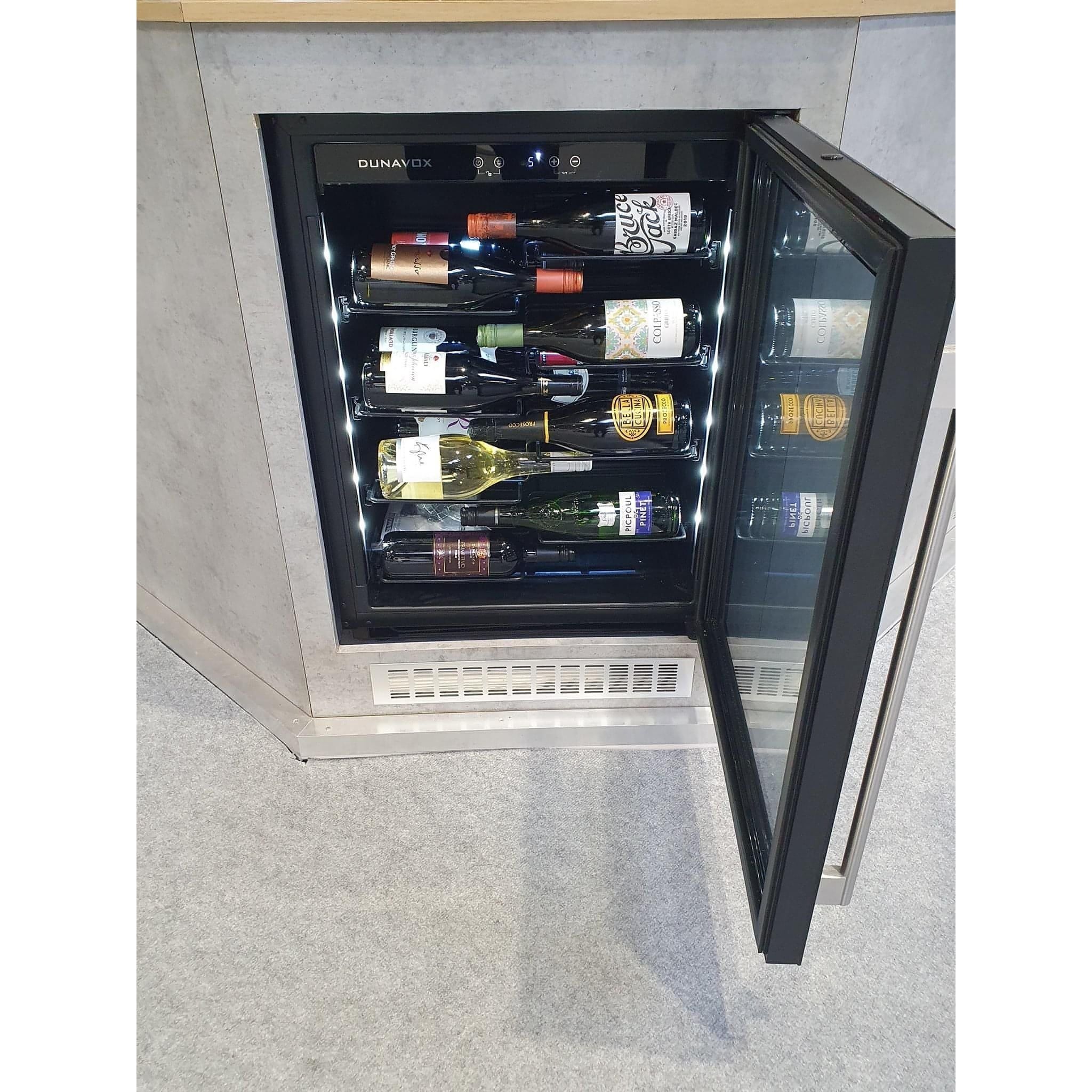 Dunavox FLOW-40 - 600mm - 40 Bottle - Built In Wine Fridge - DAUF-40.138B