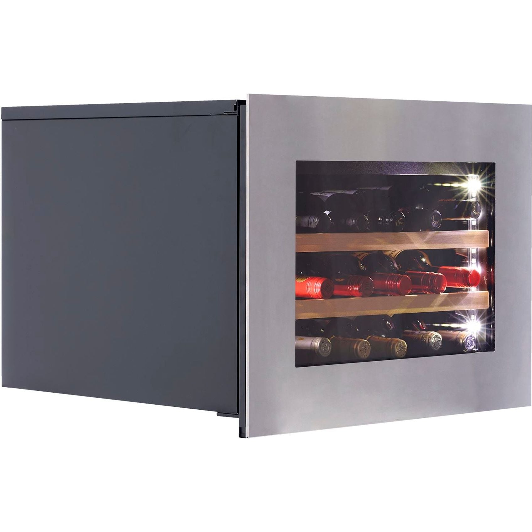 Dunavox GLANCE-18 - 18 Bottle - Built In / Integrated Wine Cooler - DAVG-18.46SS.TO