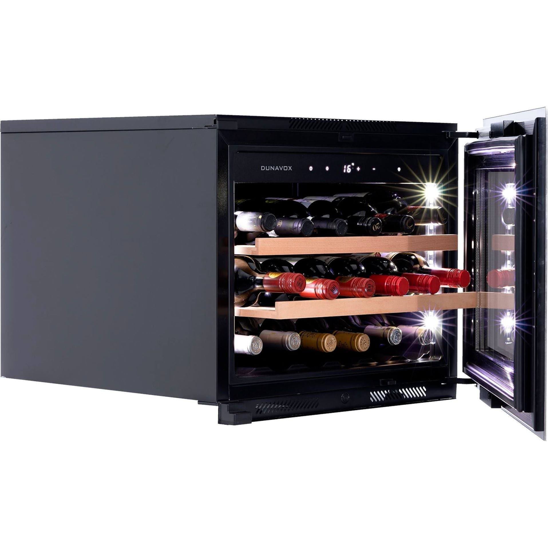 Dunavox GLANCE-18 - 18 Bottle - Built In / Integrated Wine Cooler - DAVG-18.46SS.TO