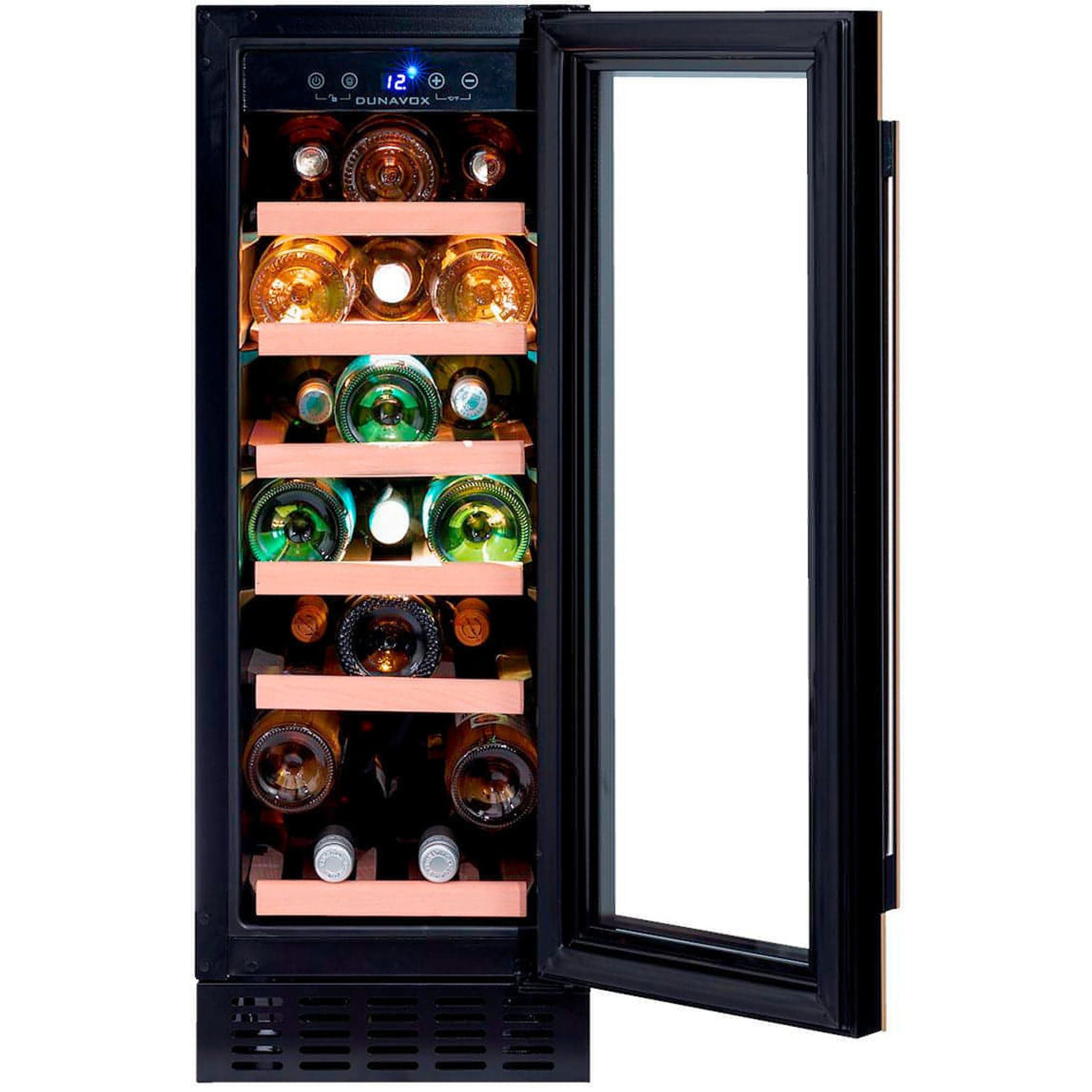 Dunavox FLOW-19 - 300mm - 19 Bottle - Built In Undercounter Wine Cooler - DAUF-19.58B