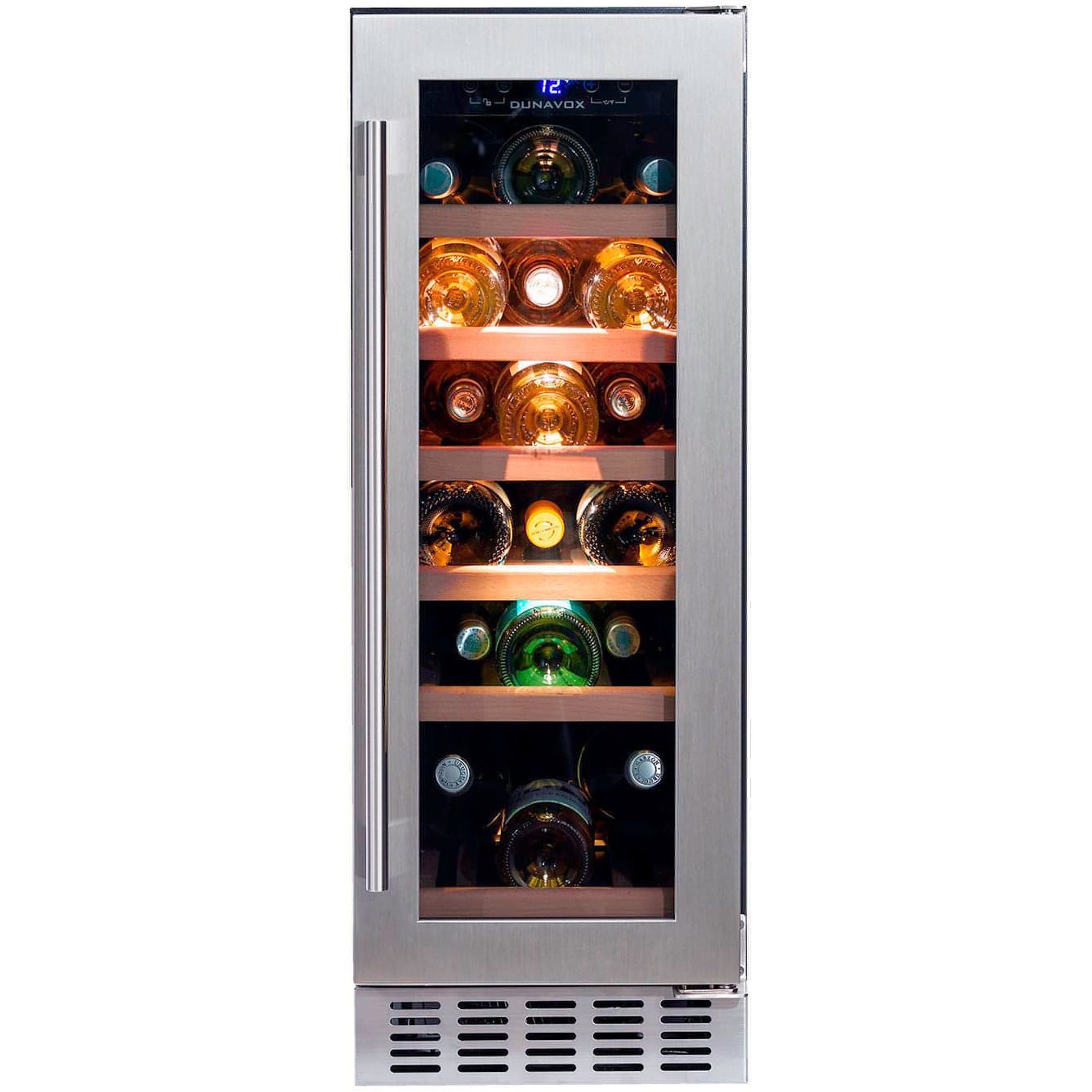 Dunavox FLOW-19 - 300mm - 19 Bottle - Built In Undercounter Wine Cooler - DAUF-19.58SS