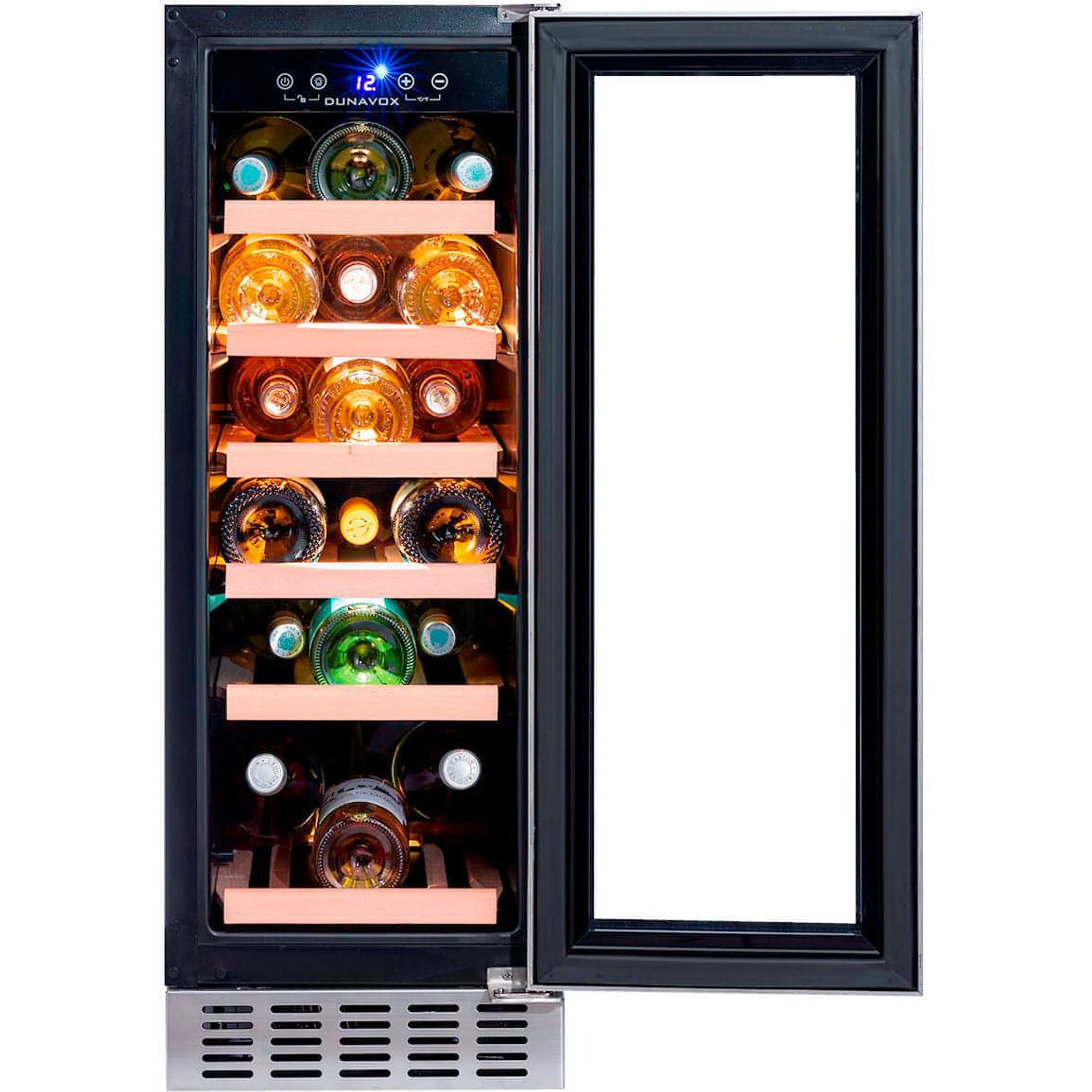 Dunavox FLOW-19 - 300mm - 19 Bottle - Built In Undercounter Wine Cooler - DAUF-19.58SS