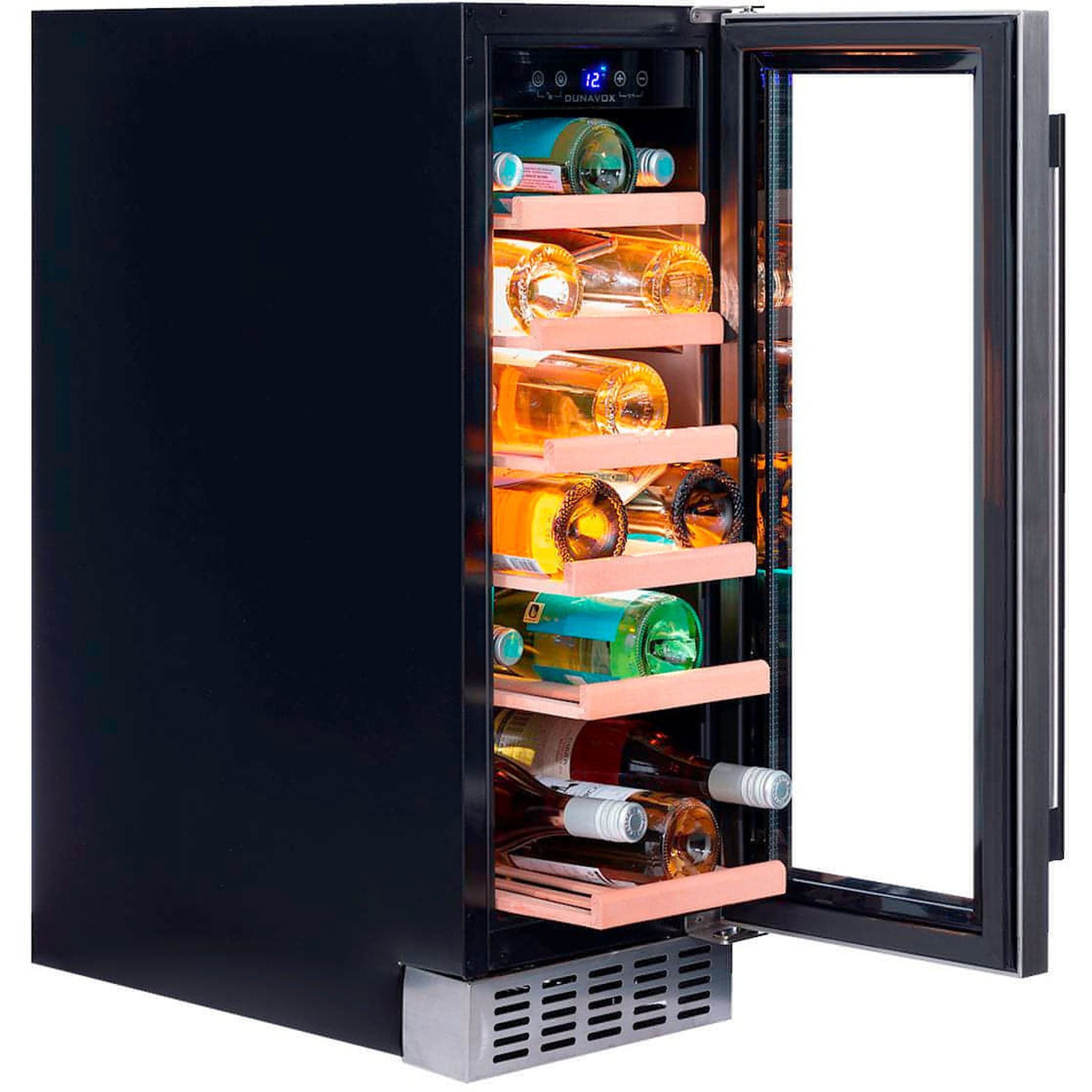 Dunavox FLOW-19 - 300mm - 19 Bottle - Built In Undercounter Wine Cooler - DAUF-19.58SS