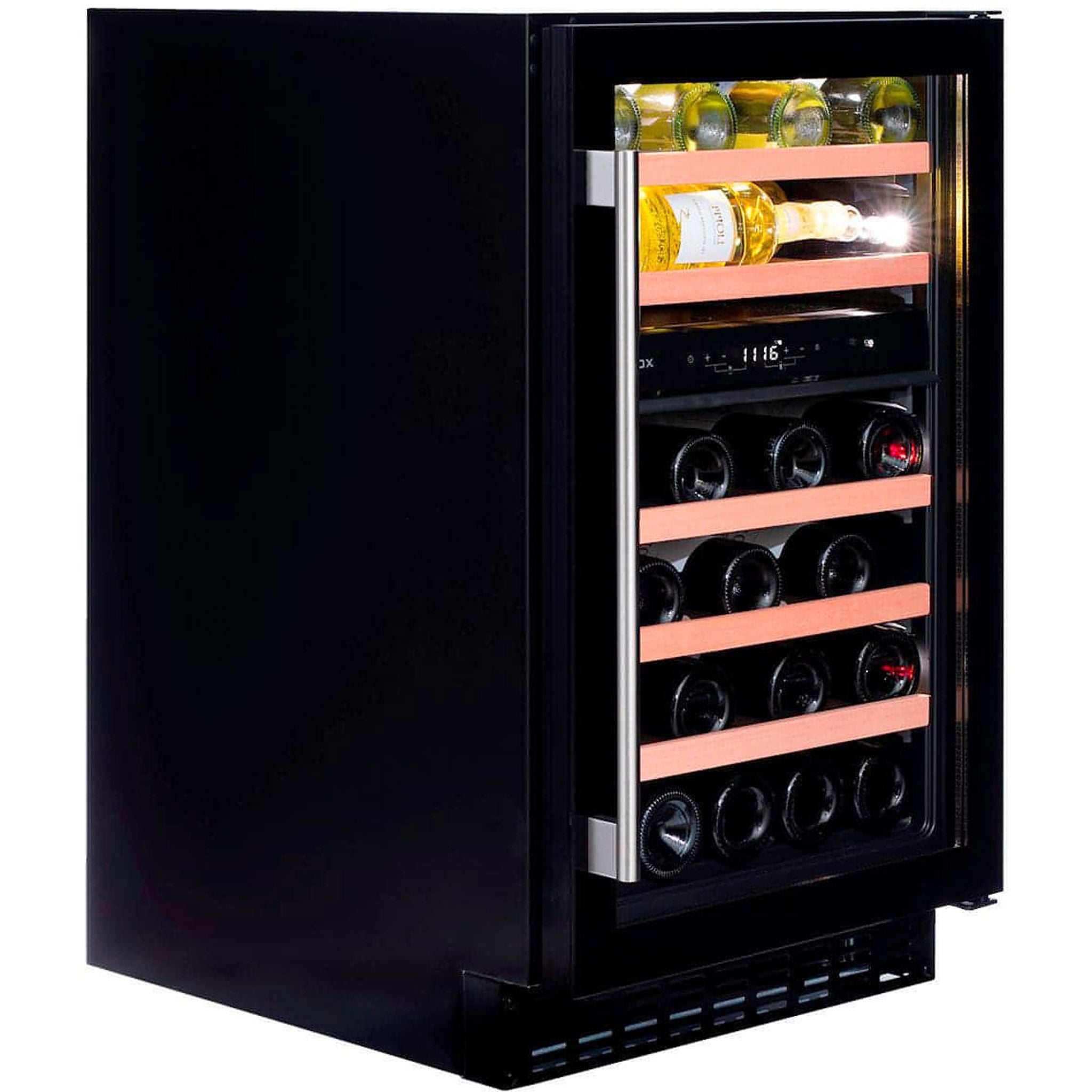 Dunavox FLOW-38 - 500mm Dual Zone - 38 Bottle - Built In Undercounter Wine Cooler - DAUF-38.100DB