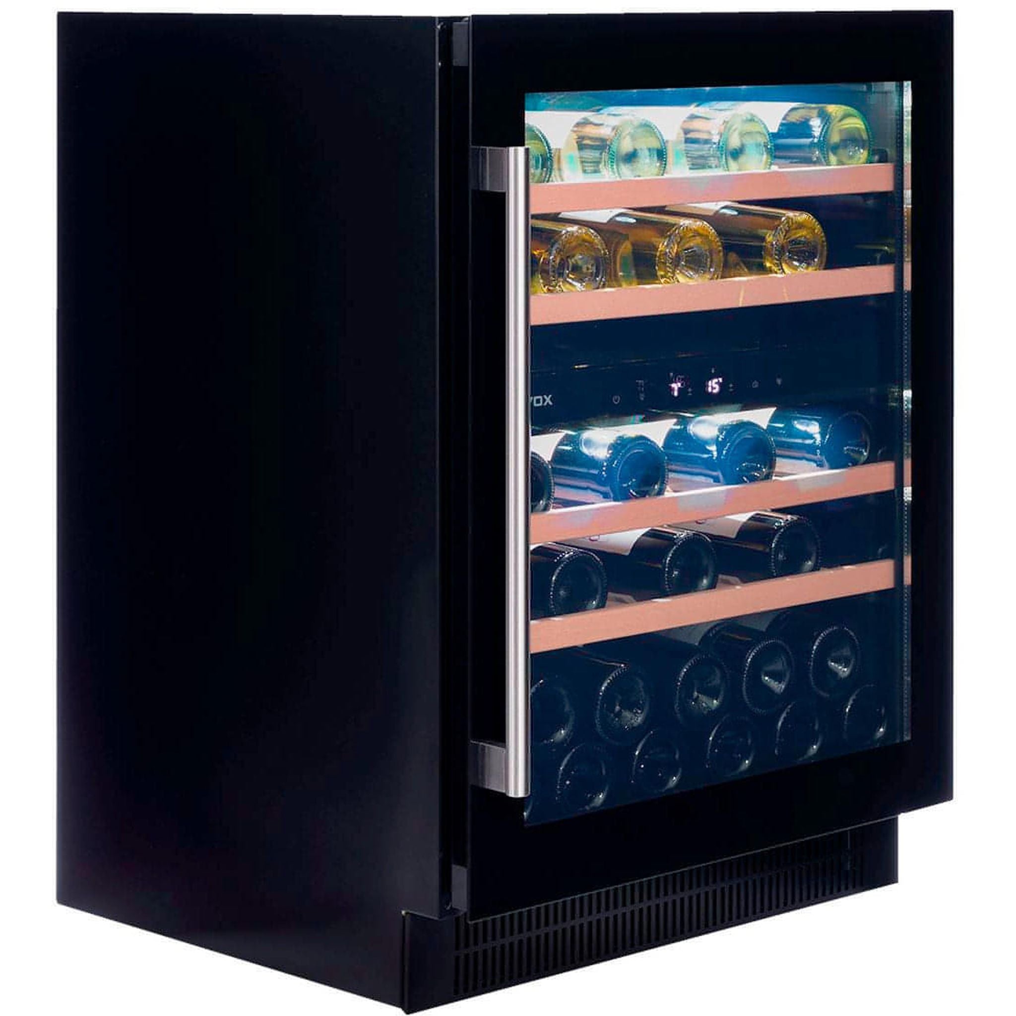 Dunavox FLOW-39 - 600mm Dual Zone - 39 Bottle - Built In Undercounter Wine Fridge - DAUF-39.121DB