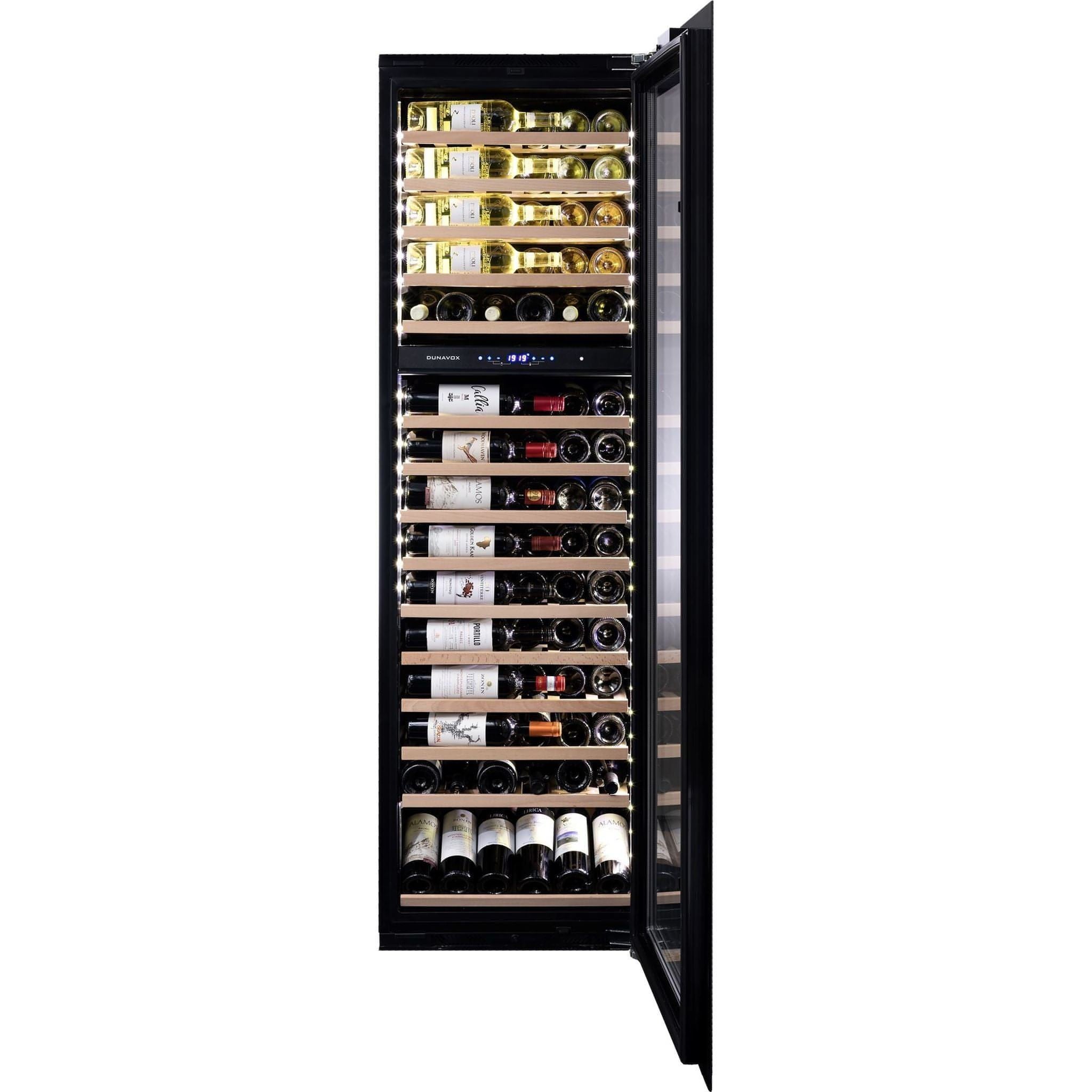 Dunavox GLANCE-114 - Dual Zone 114 Bottle - Integrated Wine Cooler - DAVG-114.288DB.TO