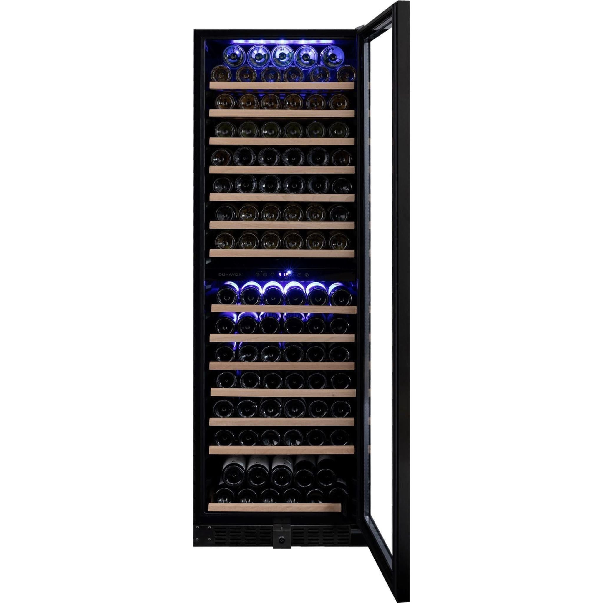 Dunavox GRANDE-166 - 600mm Dual Zone - 166 Bottle - Built In / Freestanding - Tall Wine Cooler - DX-166.428DBK