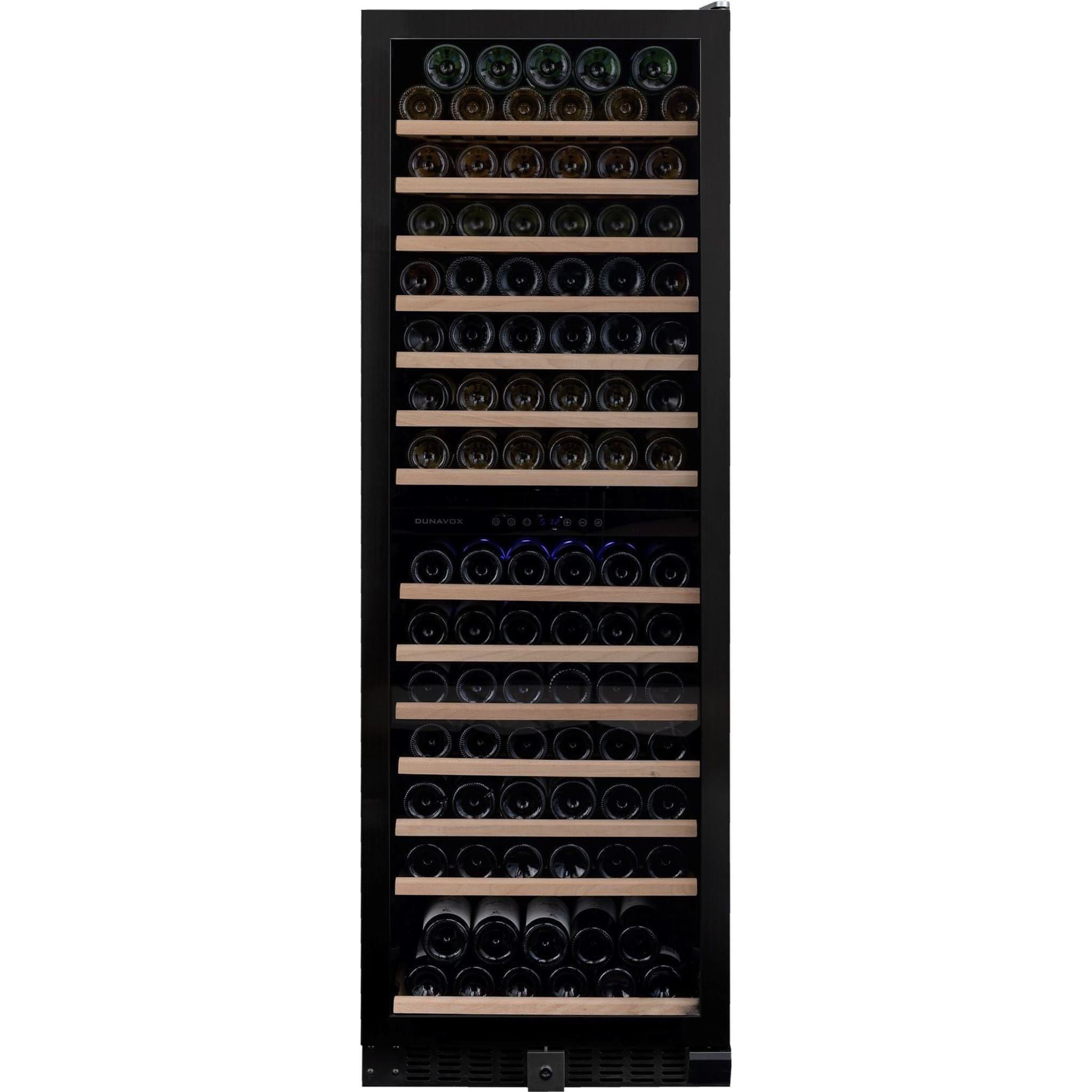 Dunavox GRANDE-166 - 600mm Dual Zone - 166 Bottle - Built In / Freestanding - Tall Wine Cooler - DX-166.428DBK