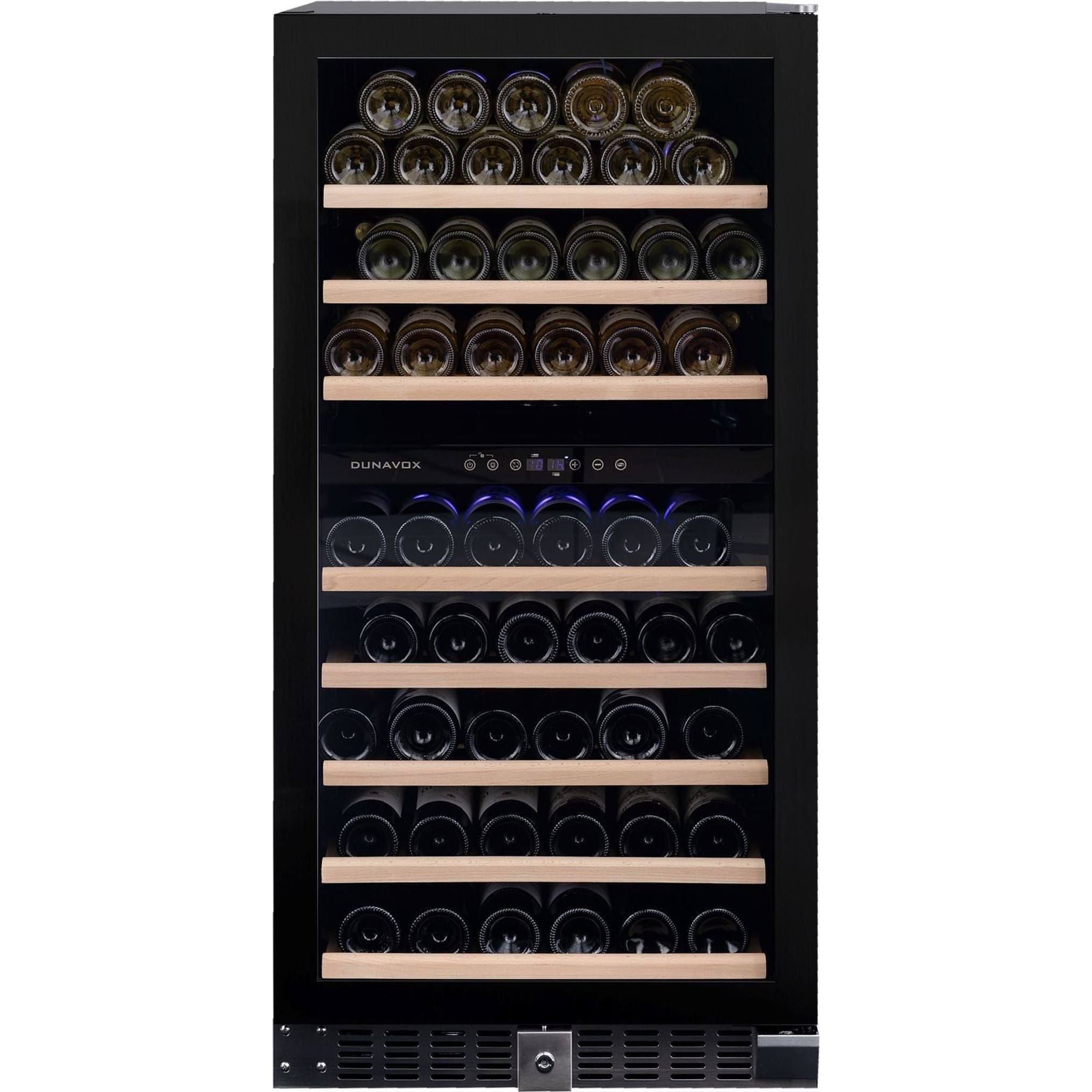 Dunavox GRANDE-94 - 600mm Dual Zone - 94 Bottle - Built In / Freestanding Wine Fridge - DX-94.270DBK