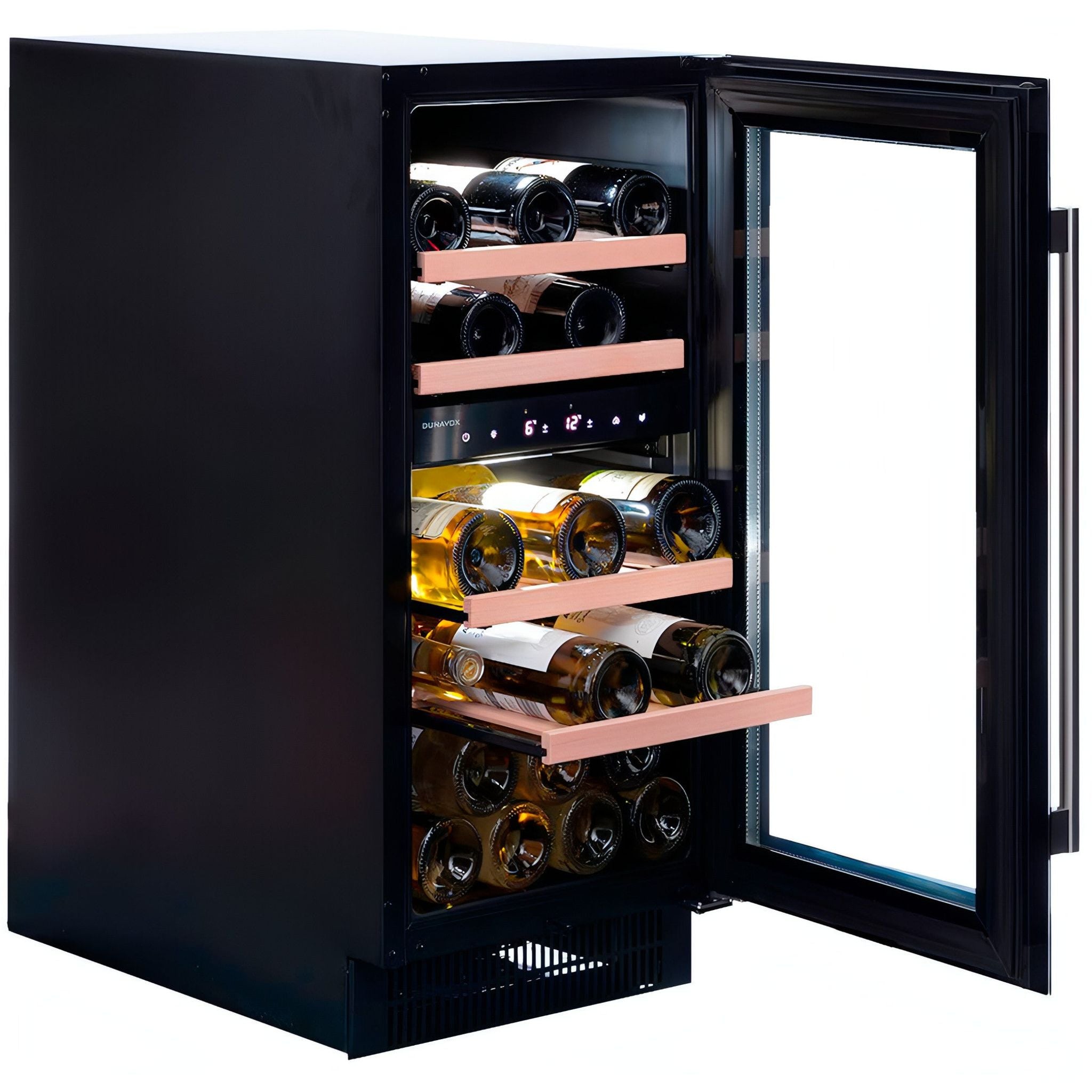 Dunavox FLOW-32D - 400mm Dual Zone - 32 Bottles - Built In - DAUF-32.78DB - 3 Lighting Options