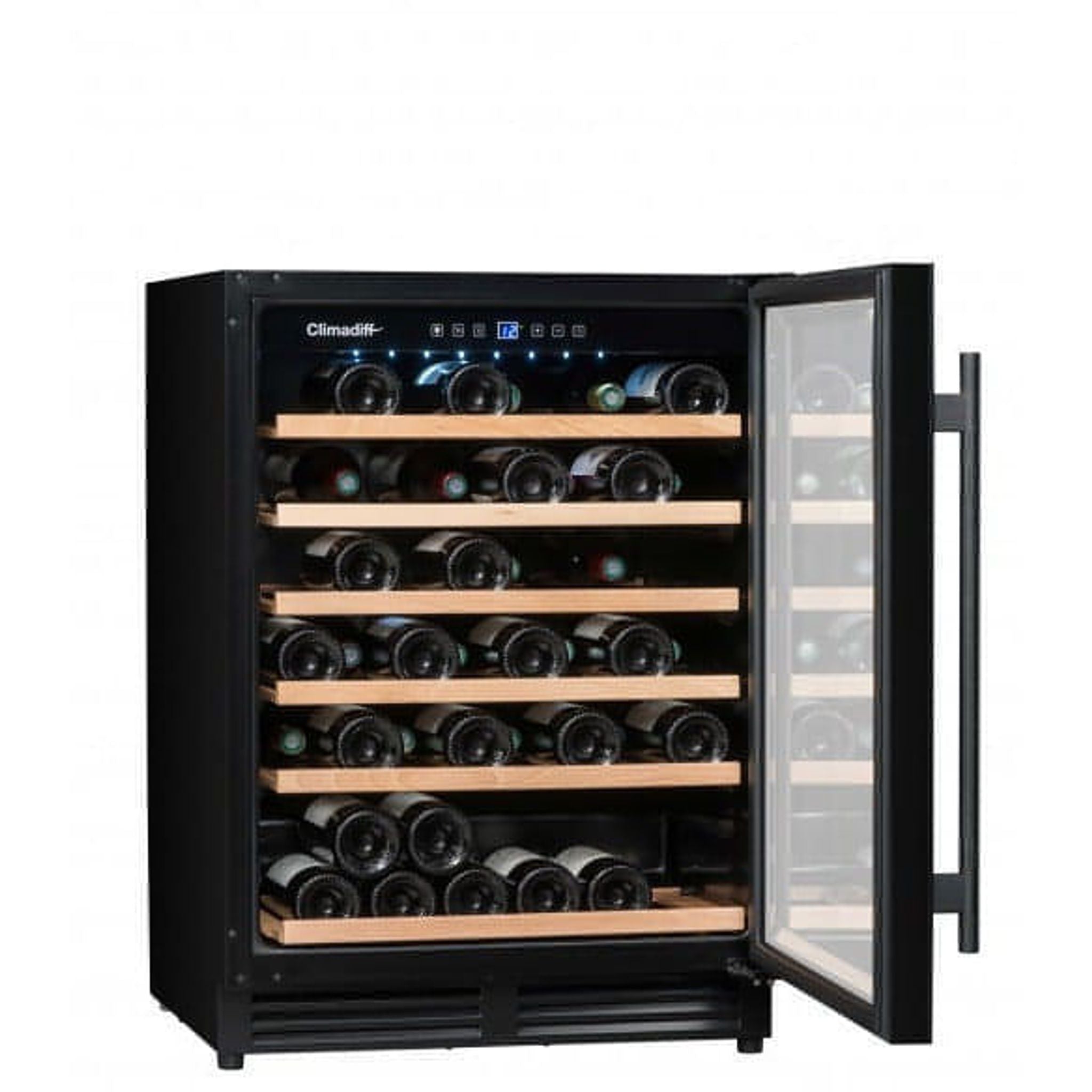 Climadiff - 600mm - 51 Bottle - Built In Undercounter Wine Fridge - CBU51S2B