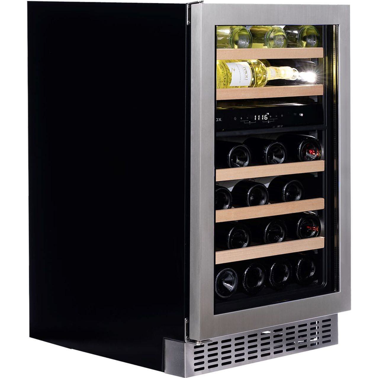 Dunavox Flow-38.TO - 500mm Dual Zone - 38 Bottle - Built In Undercounter Wine Cabinet - DAUF-38.100DSS.TO 88cm height