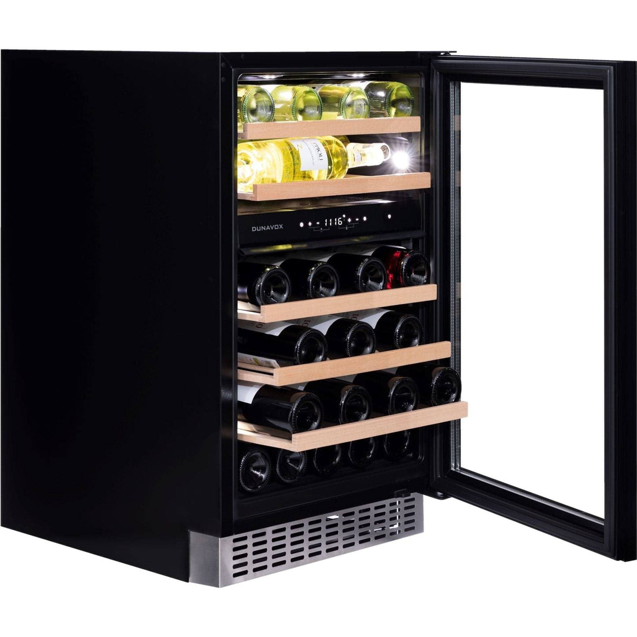 Dunavox Flow-38.TO - 500mm Dual Zone - 38 Bottle - Built In Undercounter Wine Cabinet - DAUF-38.100DSS.TO 88cm height