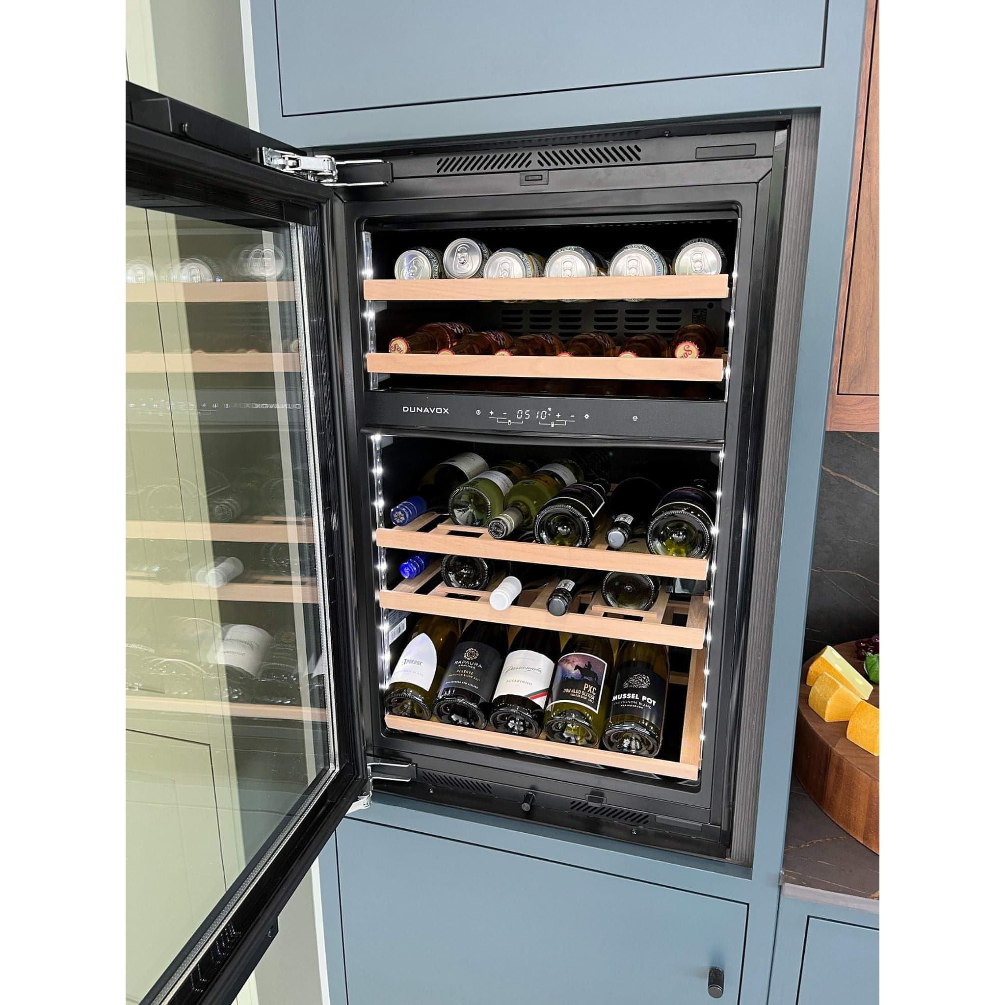 Dunavox GLANCE-49 - Dual Zone - 49 Bottle Integrated Wine Cooler - DAVG-49.116DB.TO