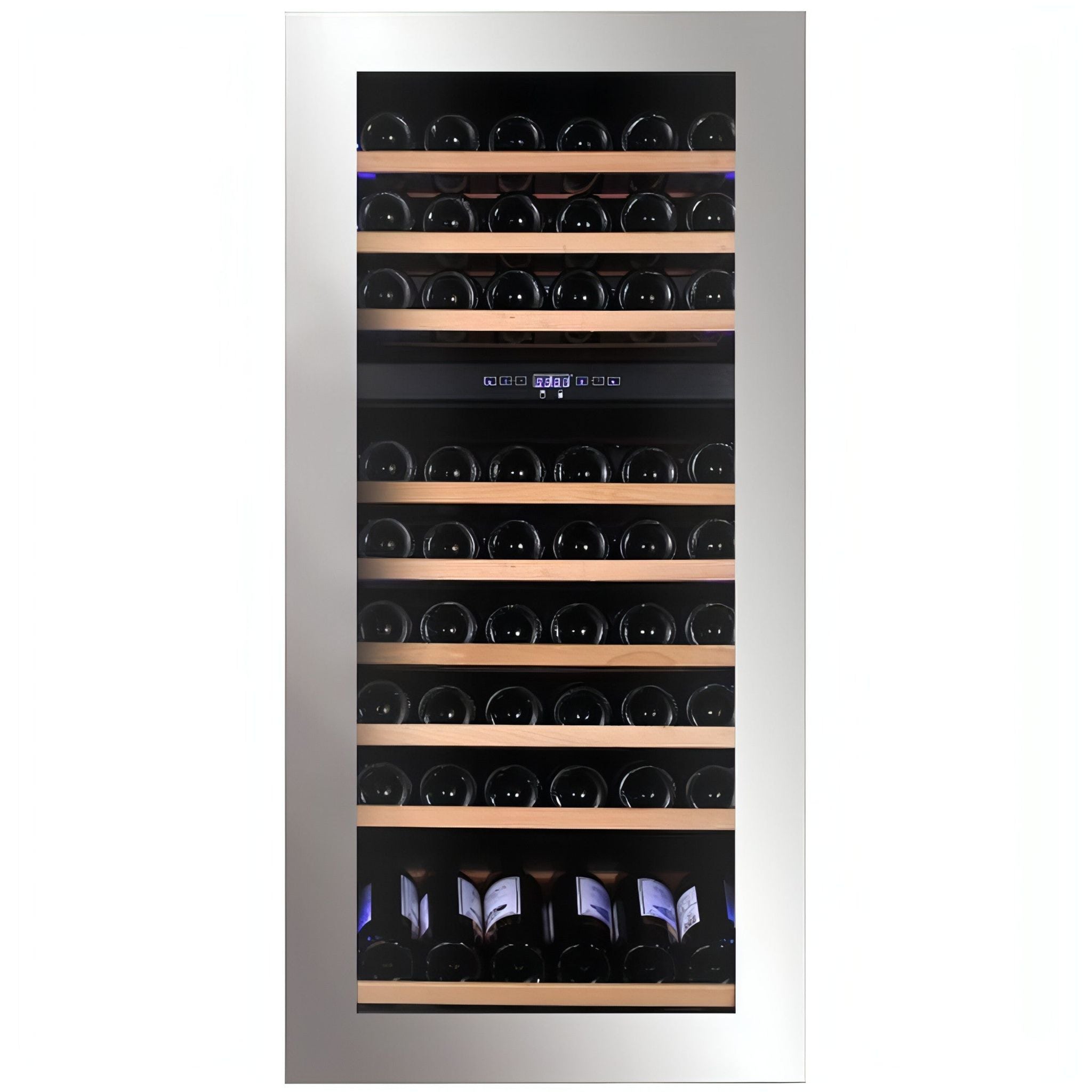 Dunavox GLANCE-72 - Dual Zone 72 Bottle - Integrated Wine Cooler - DAVG-72.185DSS.TO