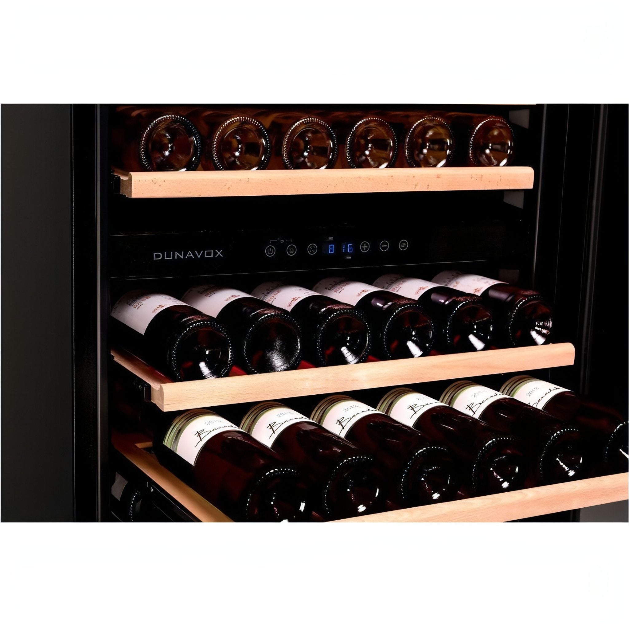 Dunavox GRANDE-166 - 600mm Dual Zone - 166 Bottle - Built In / Freestanding Tall Wine Cooler - DX-166.428SDSK